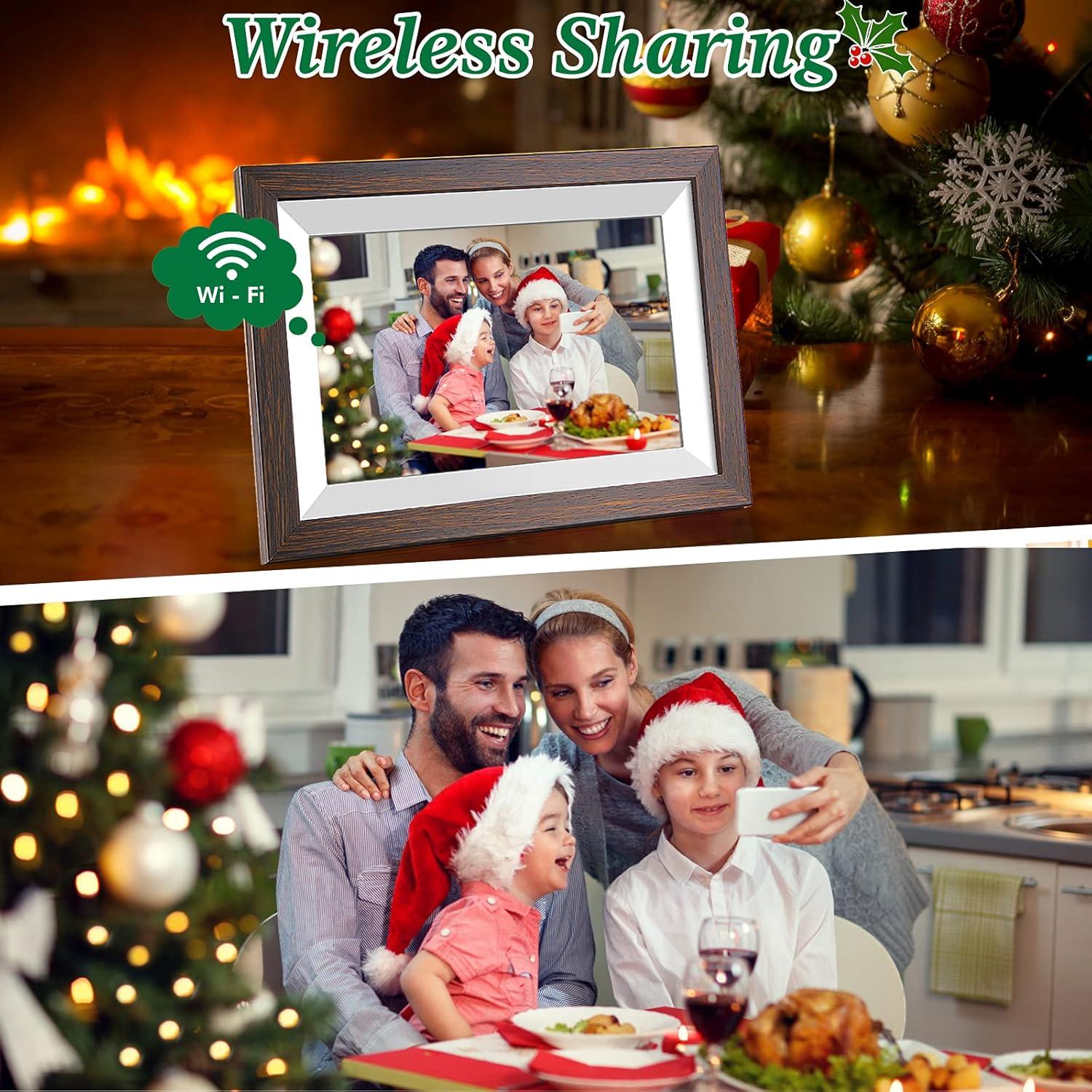 Marco Digital de Fotos 10.1" Weipan IPS HD Madera Marrón