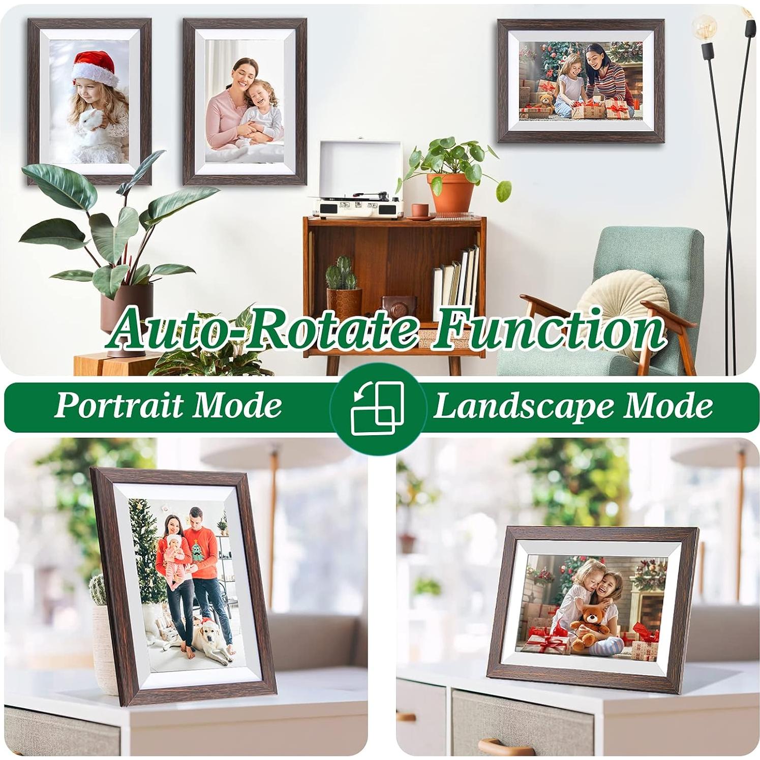 Marco Digital de Fotos 10.1" Weipan IPS HD Madera Marrón