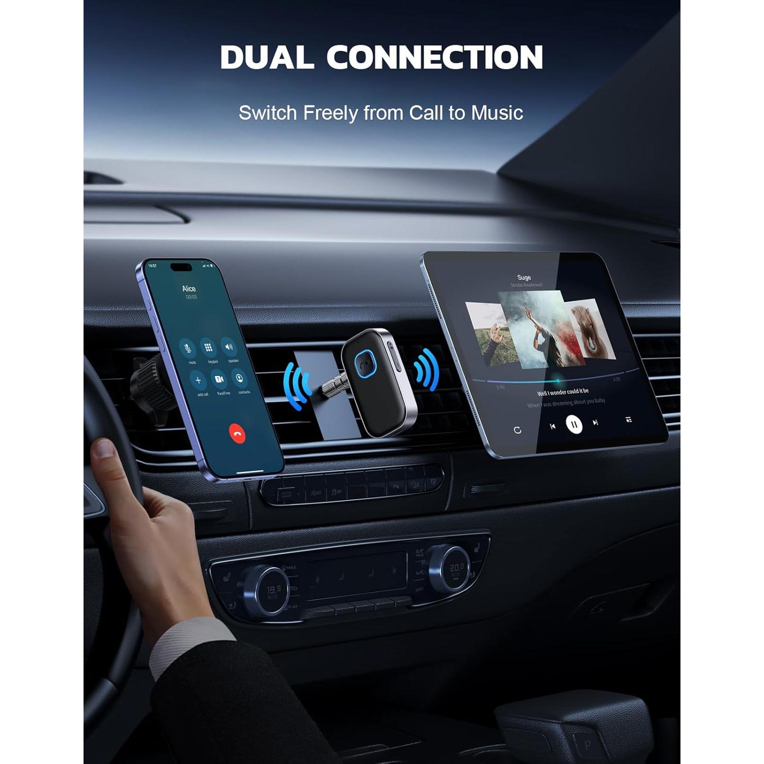 Receptor Bluetooth COMSOON J22 con Cancelación de Ruido 16H