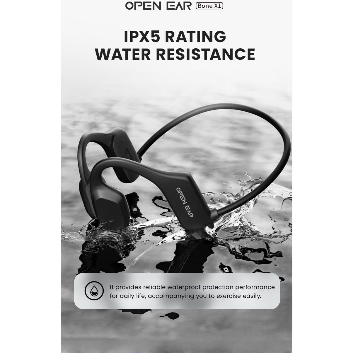 Auriculares Inalámbricos NOERLX de Conducción Ósea, IPX5, 6h