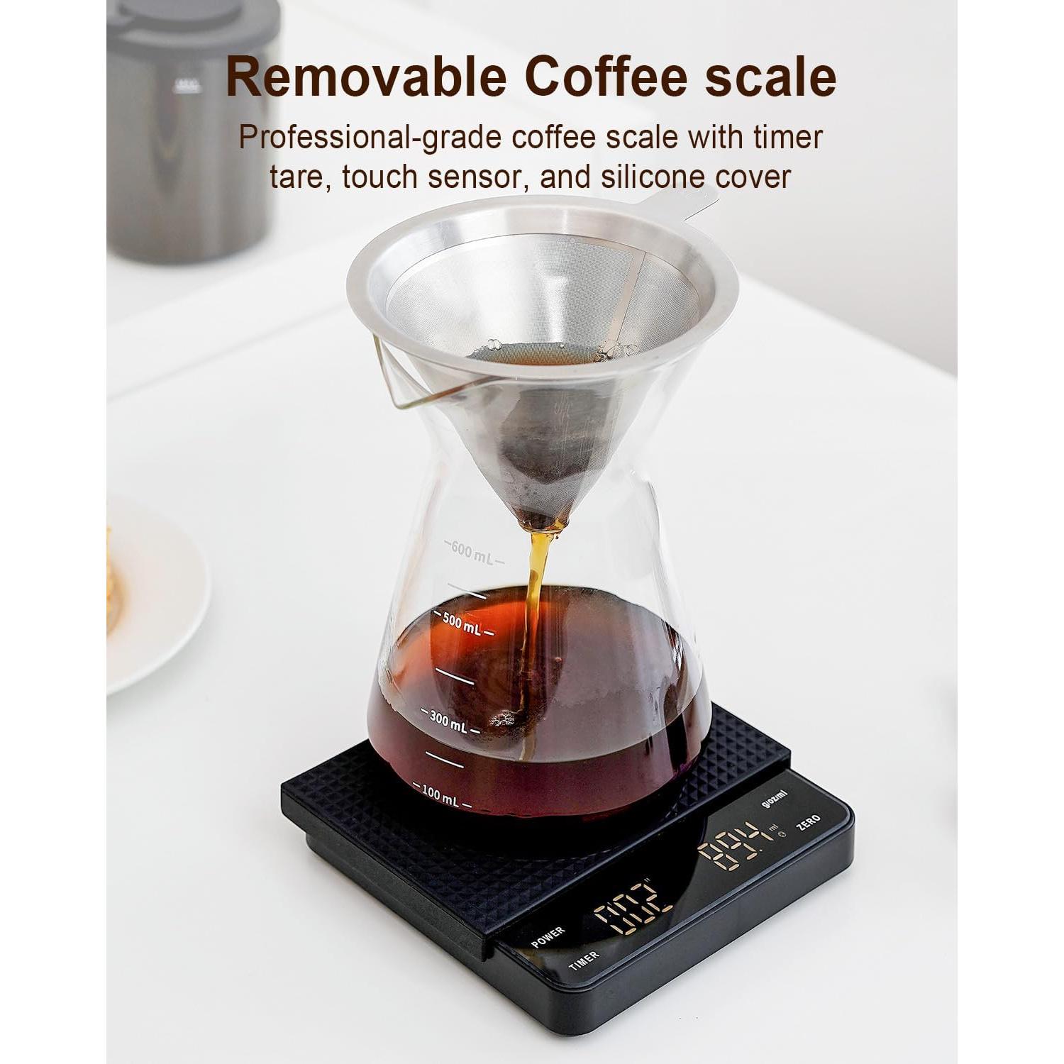 Molinillo de Café MOKKOM con Escala Bluetooth 150g Antiestático