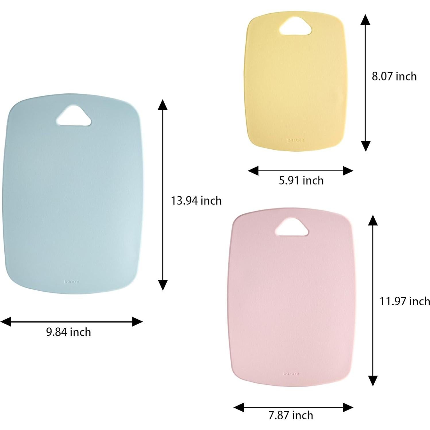 Juego de 3 Tablas de Cortar CAROTE de Plástico Colorido