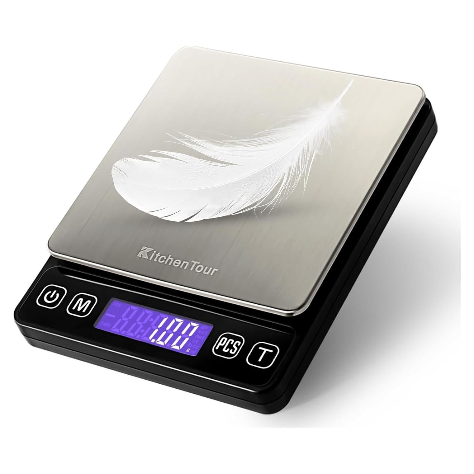 Báscula Digital KitchenTour EG-5001 500g/0.01g Alta Precisión