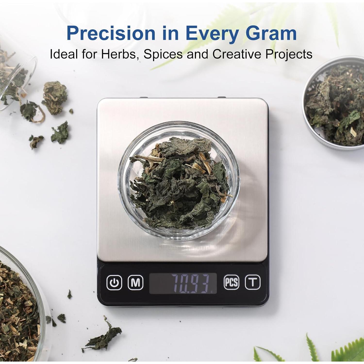 Báscula Digital KitchenTour EG-5001 500g/0.01g Alta Precisión