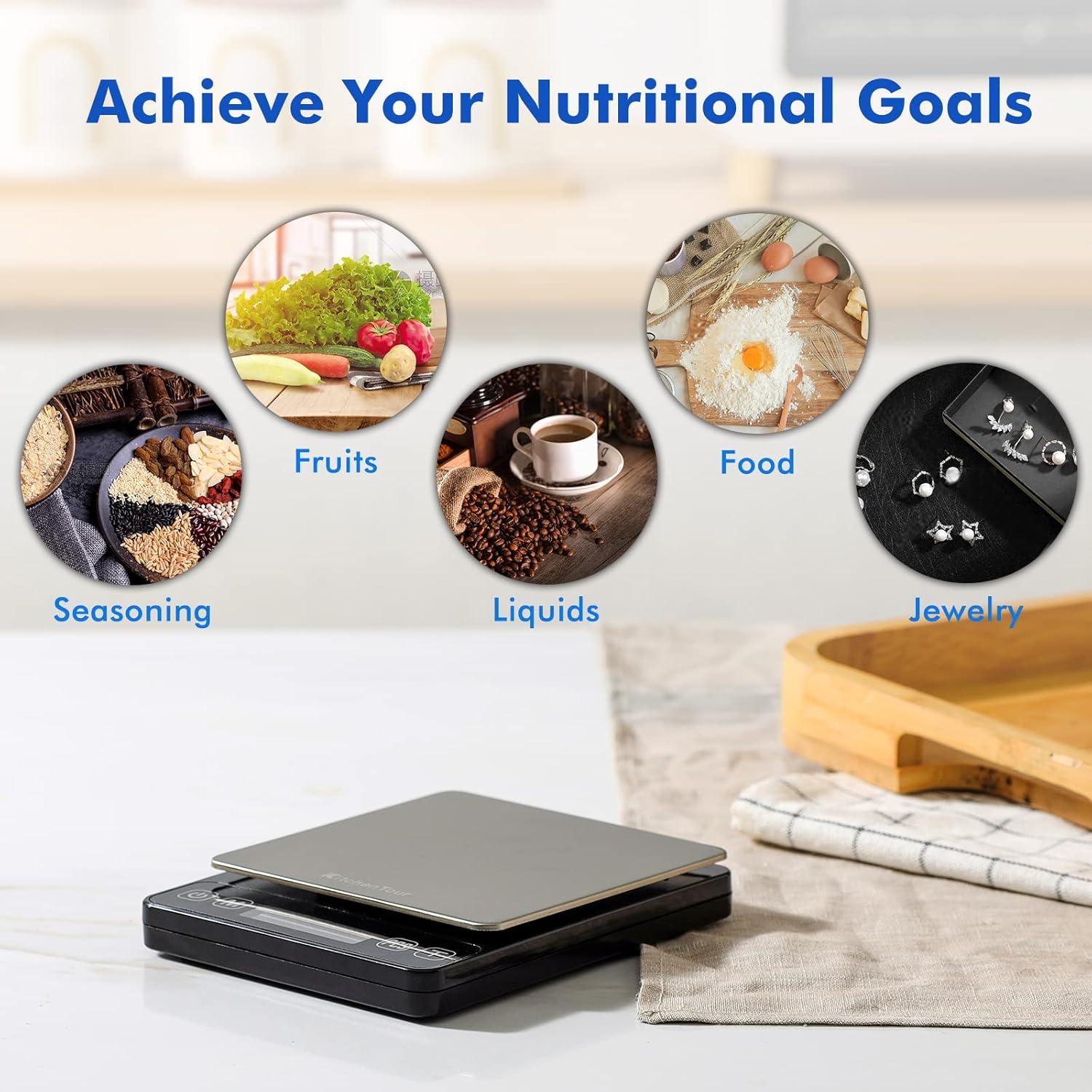 Báscula Digital KitchenTour EG-5001 500g/0.01g Alta Precisión