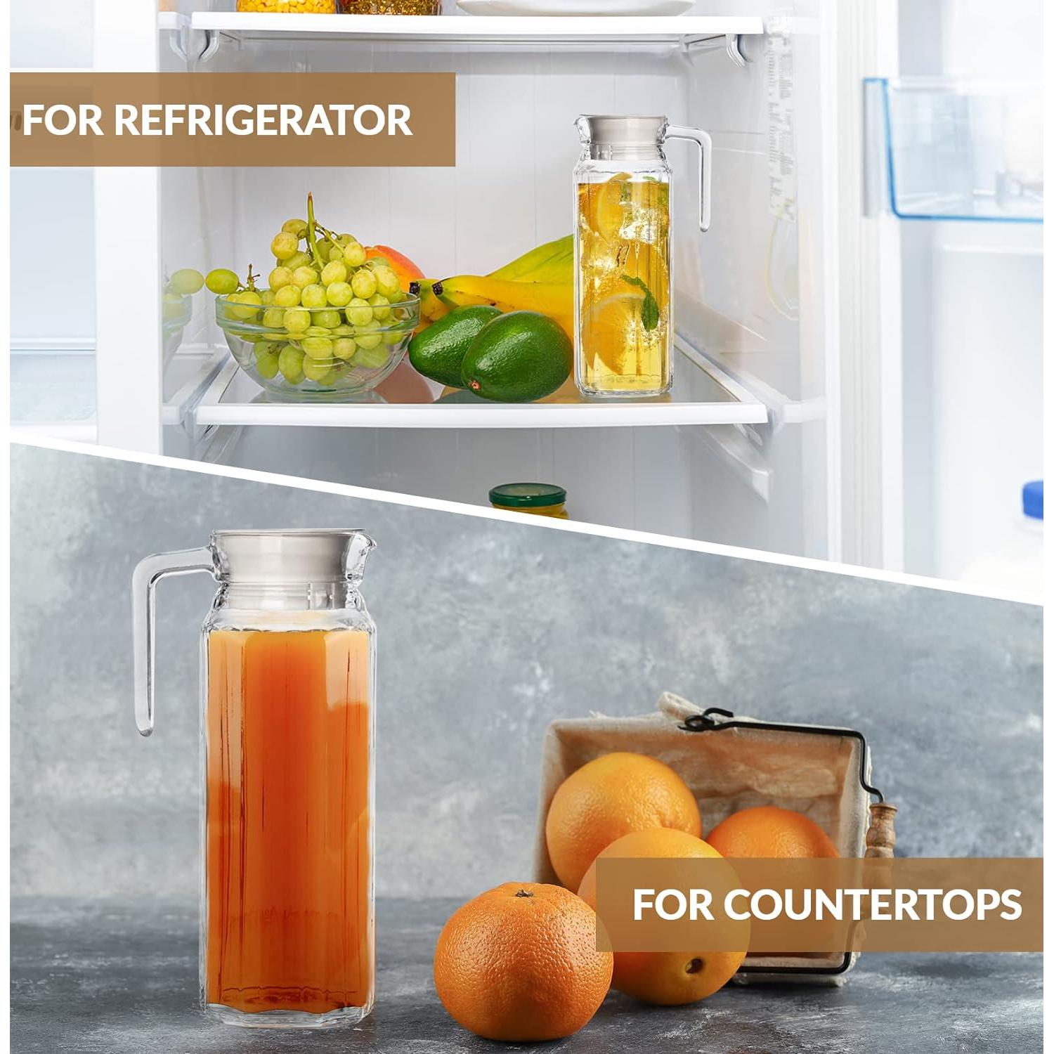 Set de 2 Jarras de Vidrio Marbelous 1.01L con Tapa y Pico