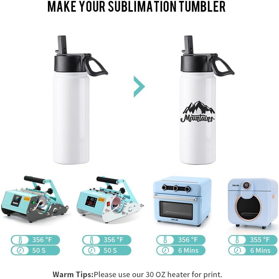 Botellas de Agua Deportivas PYD Life 4 Pack 550 ML Sublimación