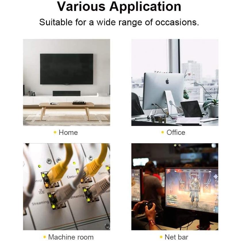 Cable Ethernet CAT 8 Yauhody 0.5m Alta Velocidad 40Gbps
