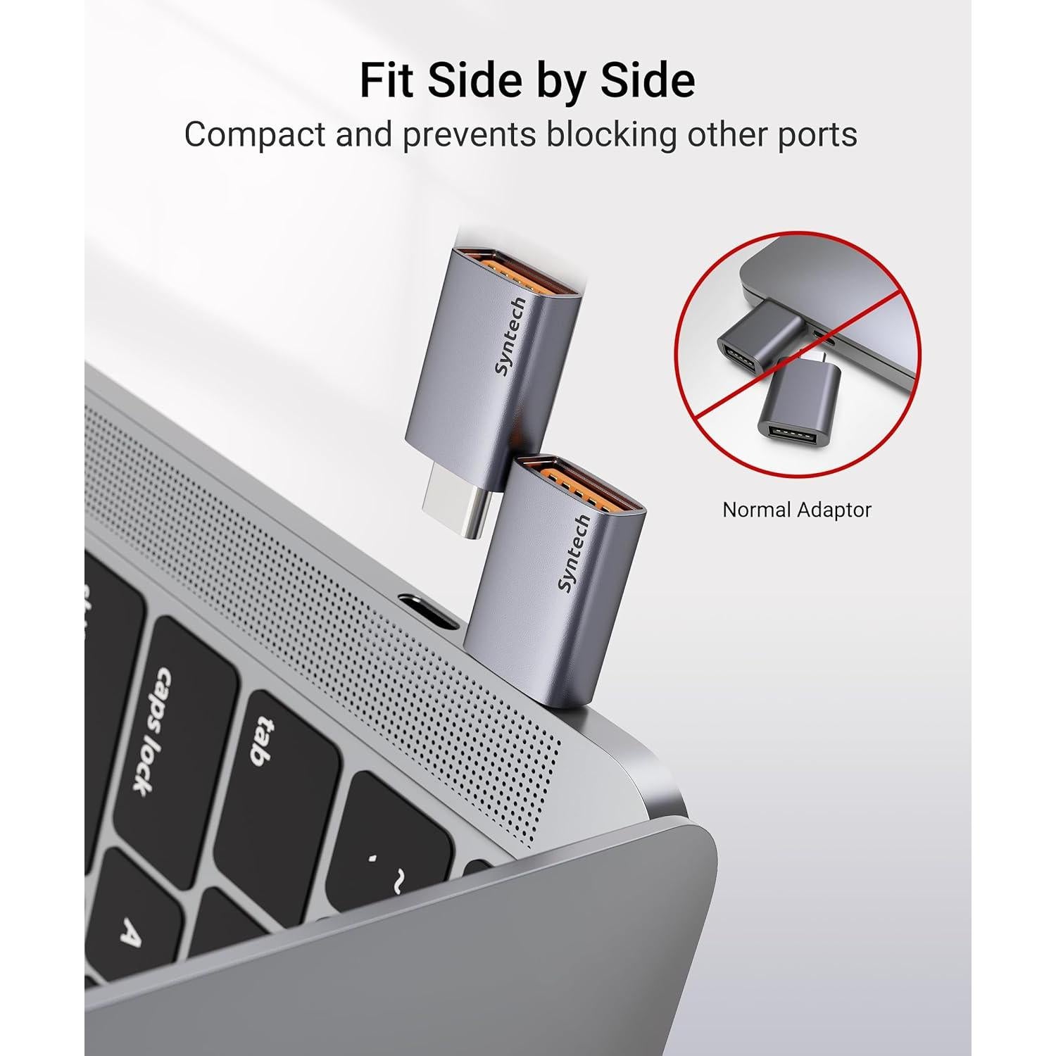 Adaptador USB C a USB 3.2 Syntech - Paquete de 2, 10Gbps