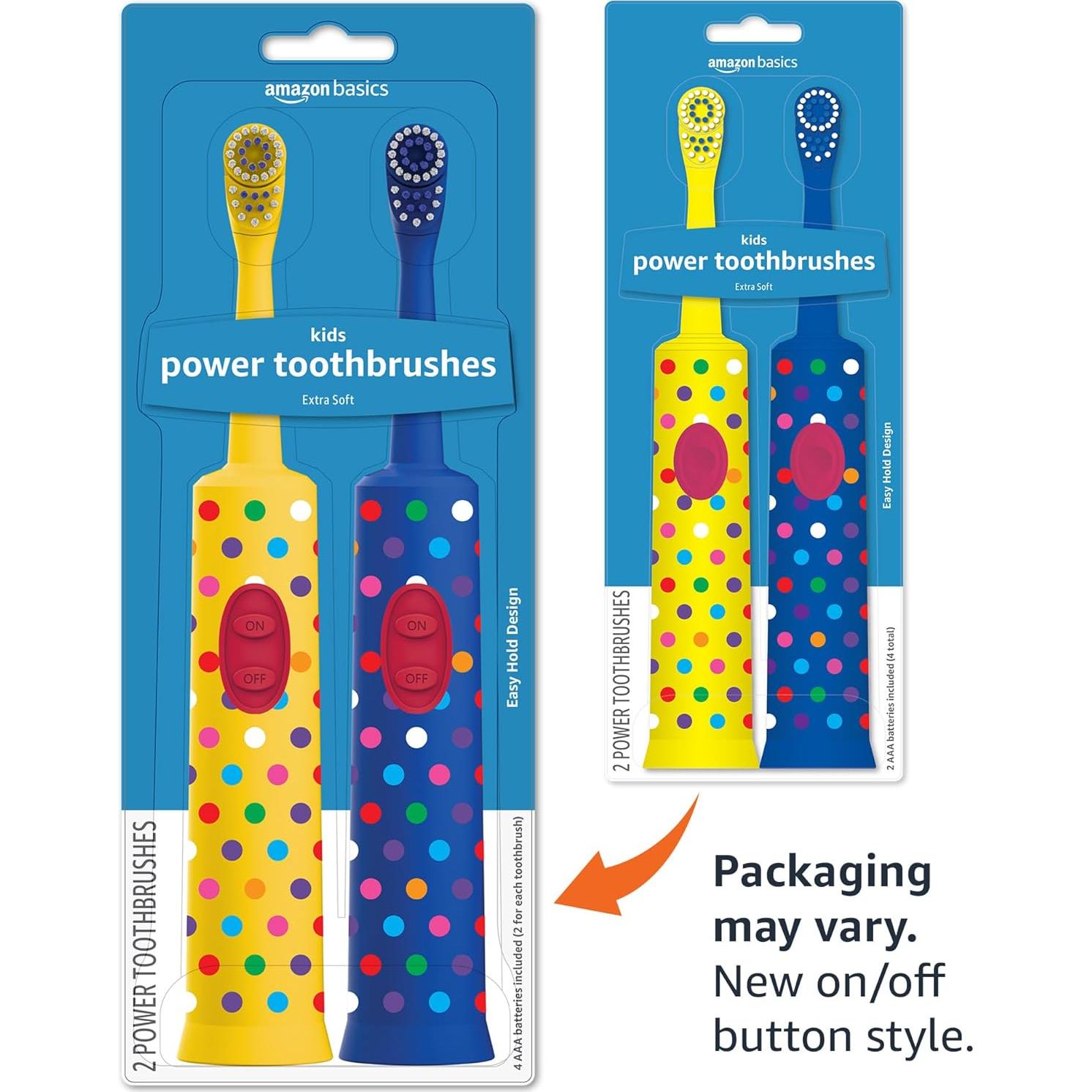 Cepillo de dientes eléctrico para niños Amazon Basics - 2 unidades