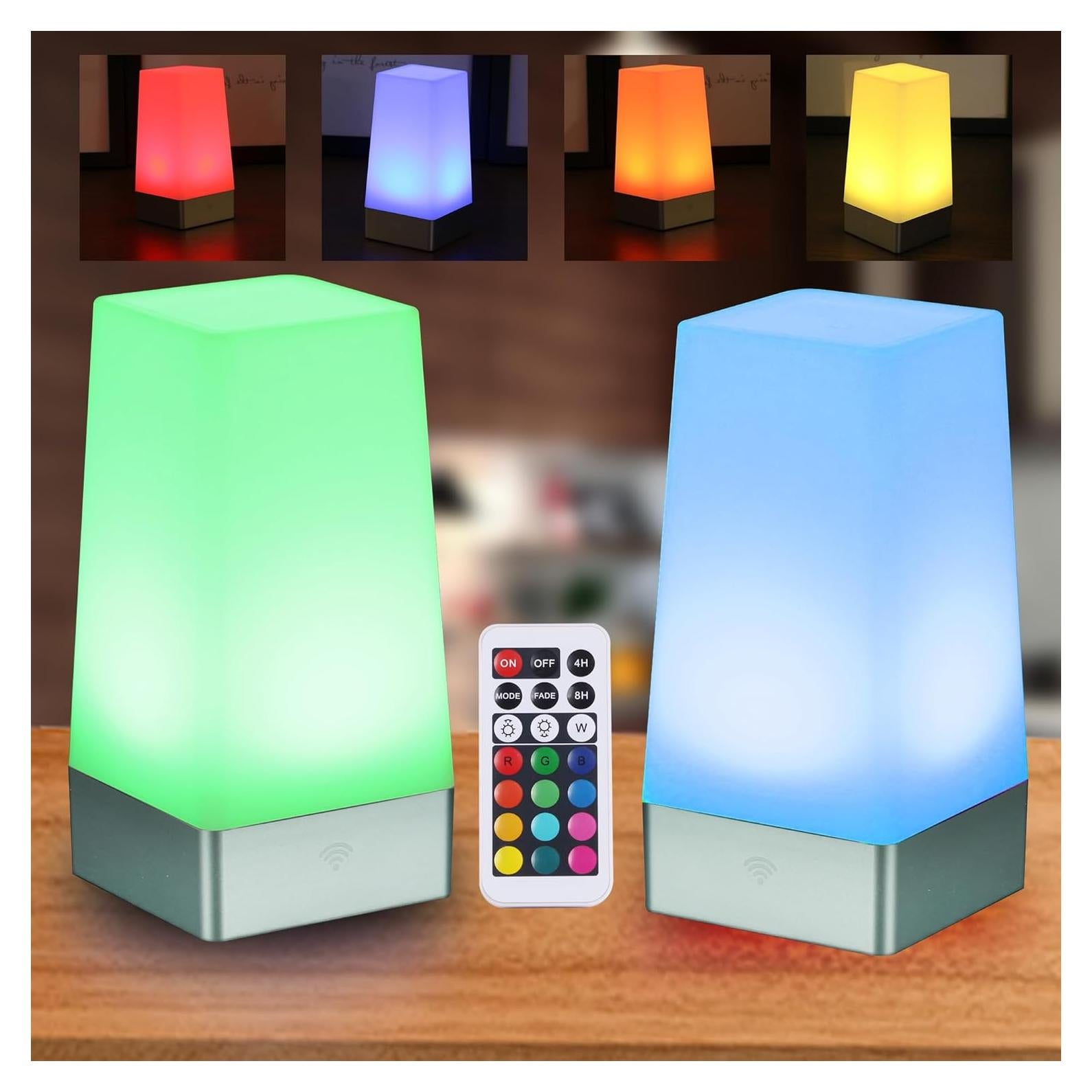 Lámpara de Noche Control Remoto WRalwaysLX 2pack Color Cambiante