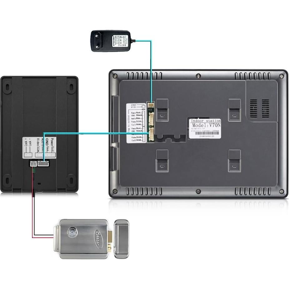 Intercomunicador de Video AMOCAM 7" HD con Timbre y Monitor