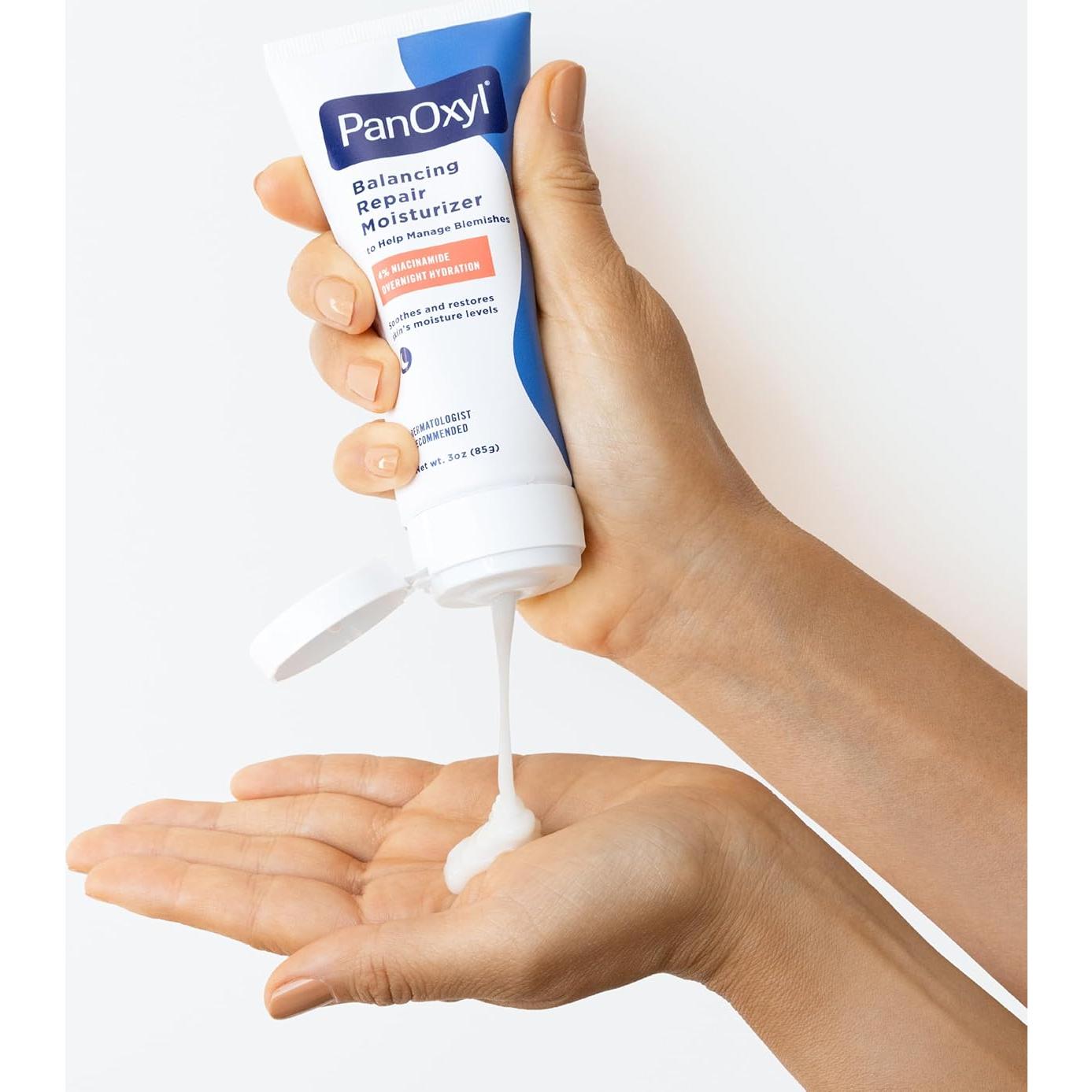 Hidratante Facial PanOxyl PM 85 ml con Niacinamida y Cica