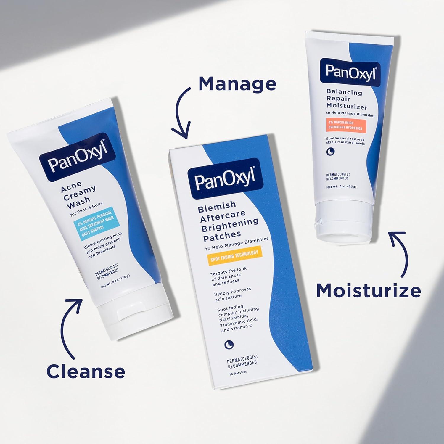 Hidratante Facial PanOxyl PM 85 ml con Niacinamida y Cica