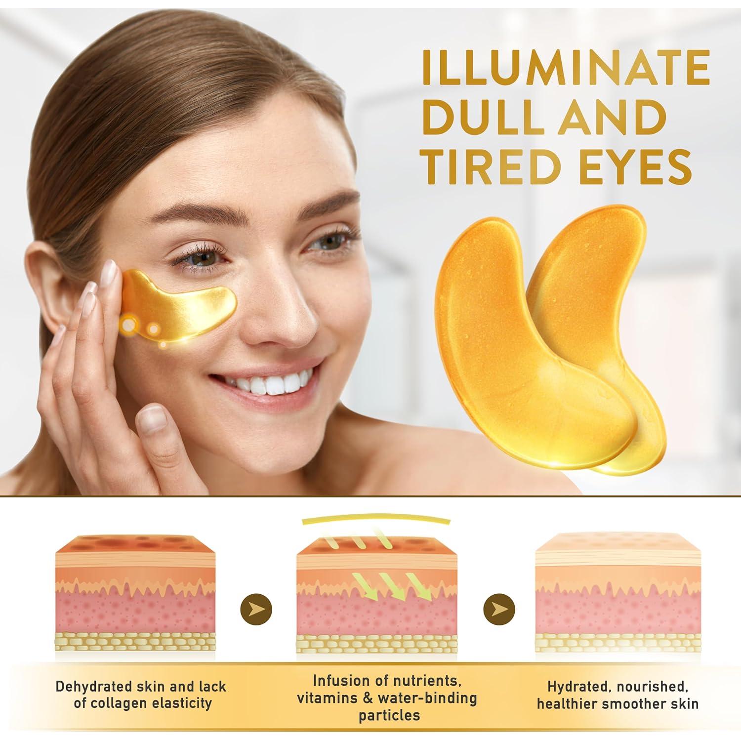 Parches para Ojos Conceptos Básicos 72 Parches Colágeno Oro 24K