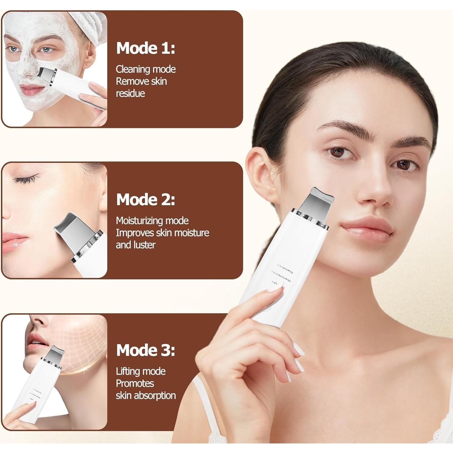 Espátula Facial Limpiadora Sawjay - 3 Modos para Piel Radiante