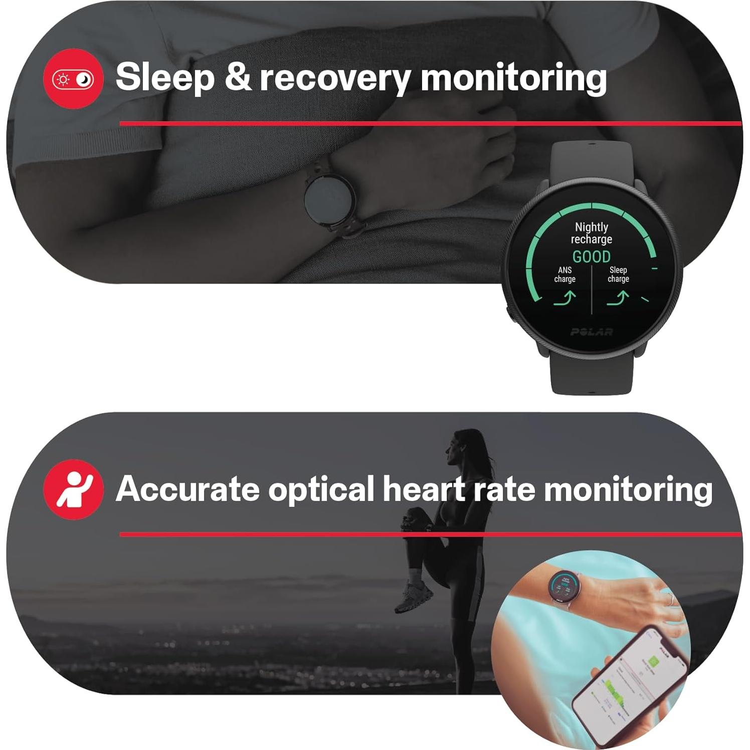 Reloj Inteligente Polar Ignite 2 Resistente al Agua GPS Negro