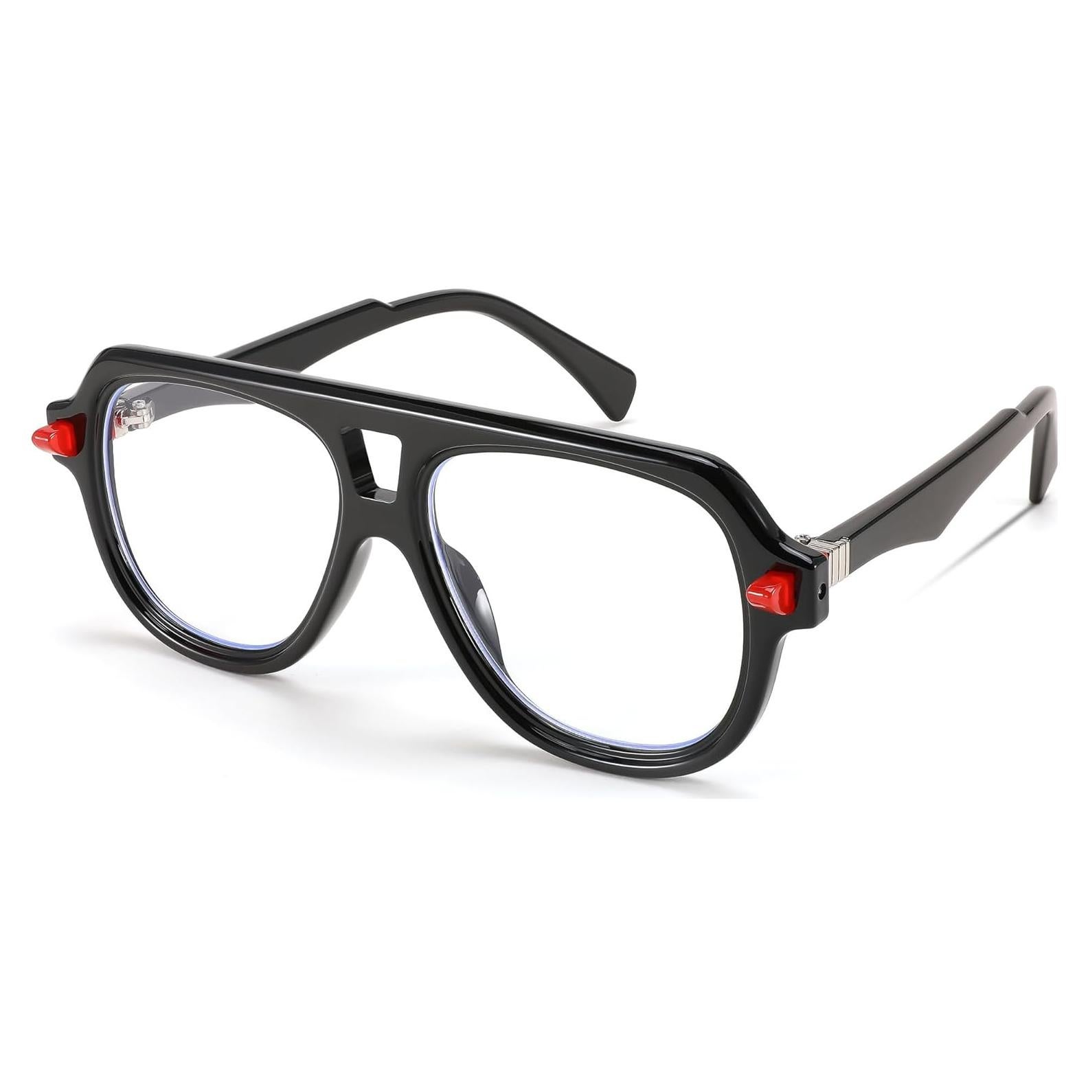 Gafas de Bloqueo de Luz Azul FEISEDY Aviador Unisex 50mm