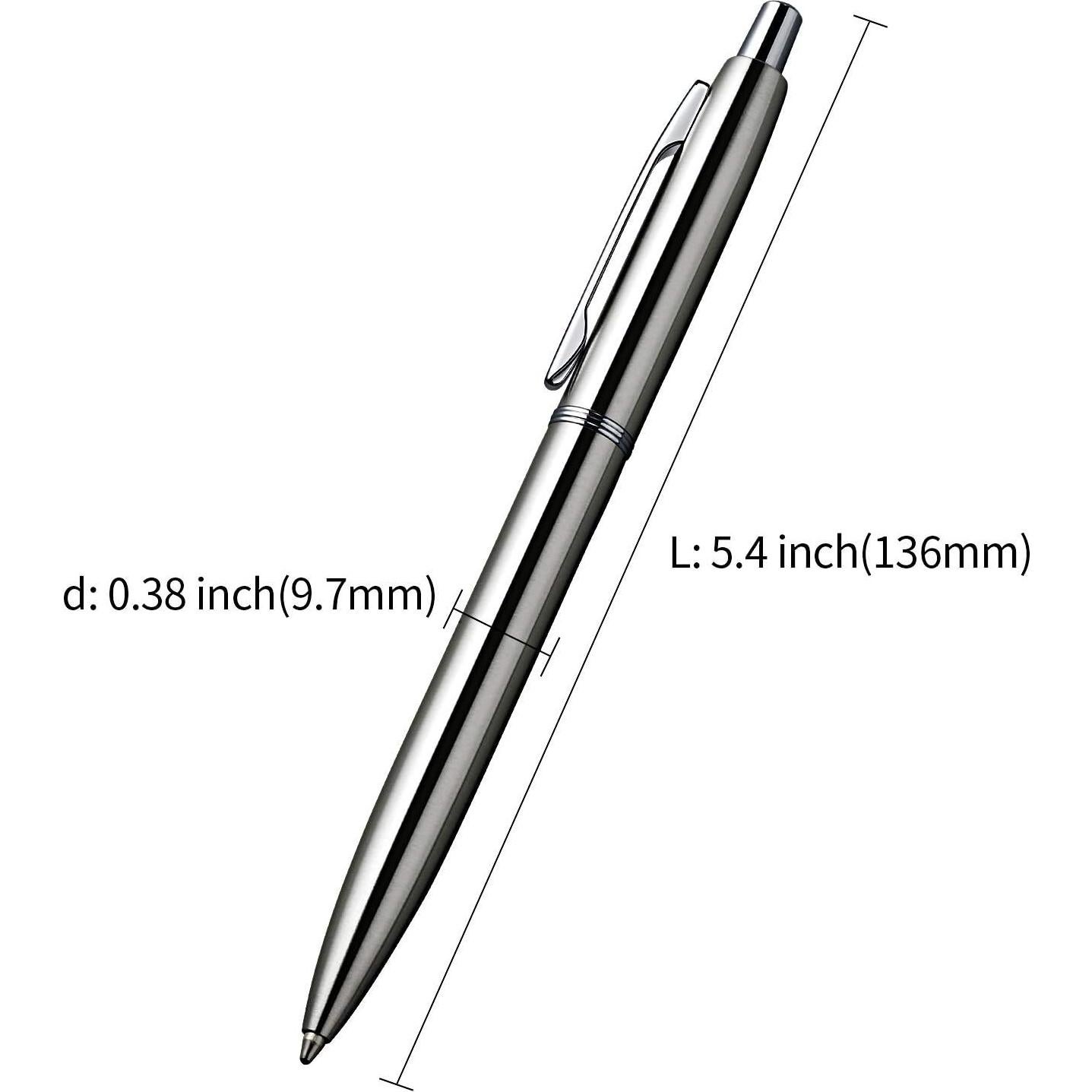 Bolígrafos Retráctiles ChaoQ de Metal 3 Pcs Tinta Negra 1.0mm