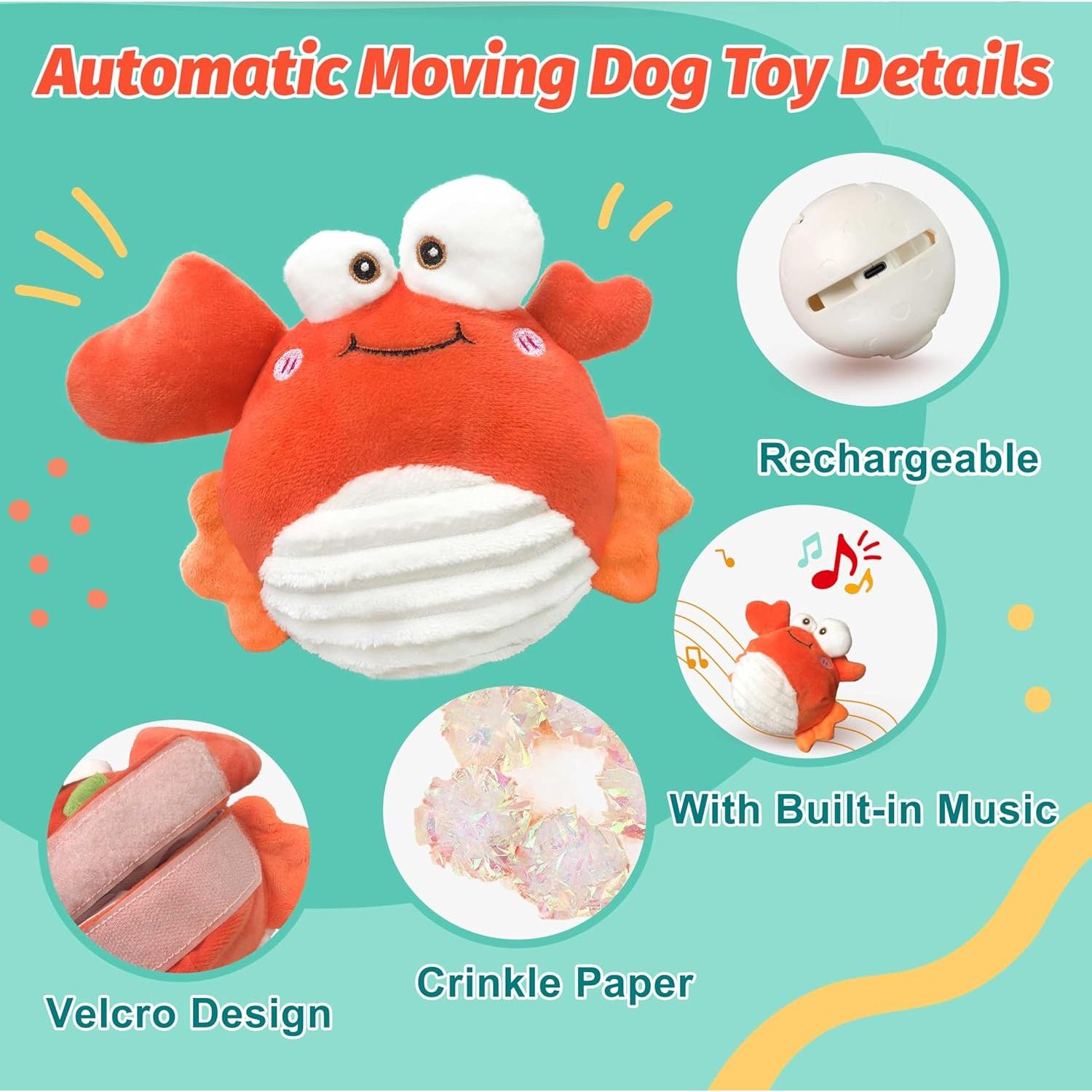 Juguete Interactivo para Perros GUKCO Cangrejo Recargable