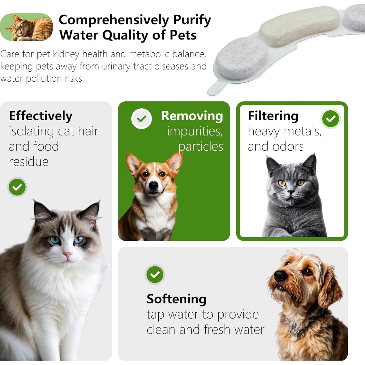 Filtros de Agua para Perros Smartoo 7L - 6 Pcs Reemplazo