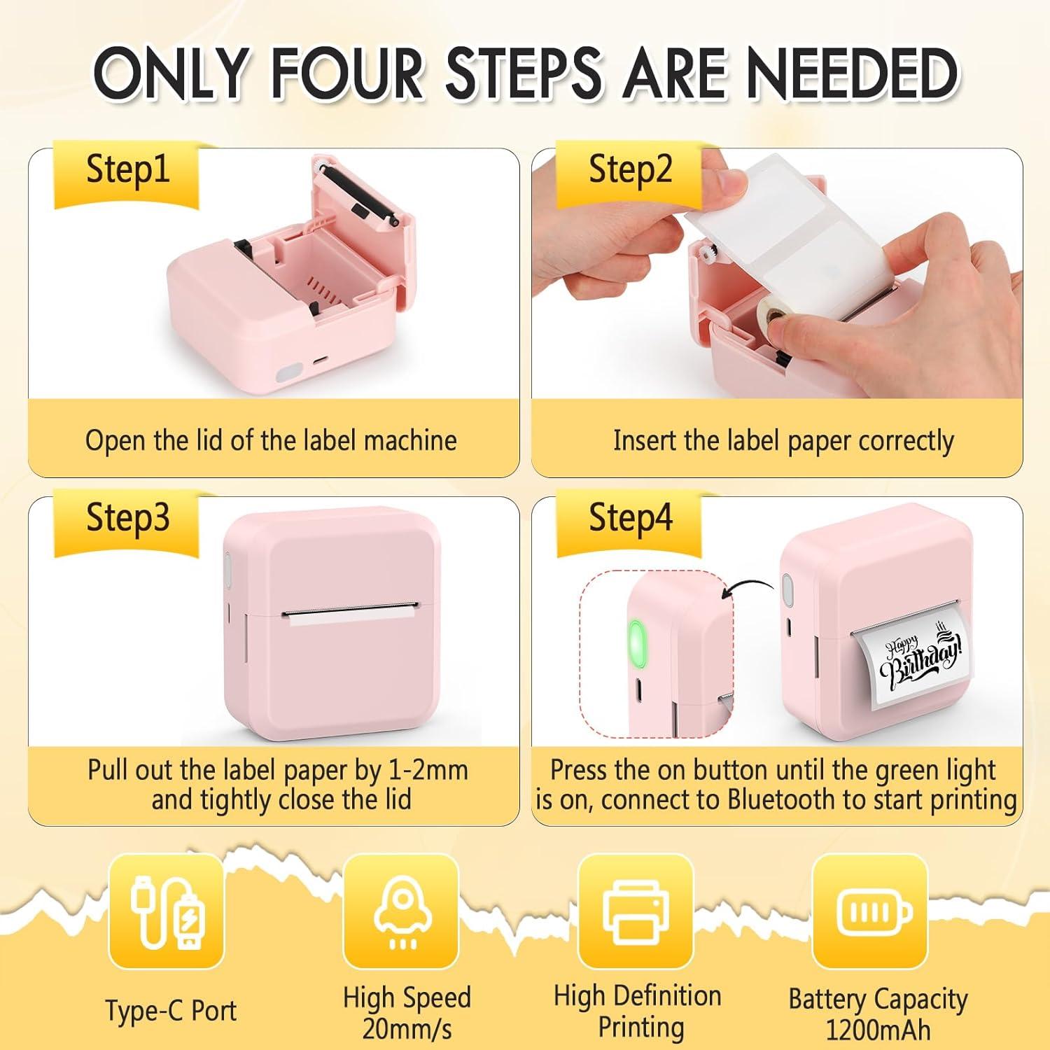 Impresora de Etiquetas Térmicas HuiJuKeJi S2 Bluetooth 50x30mm