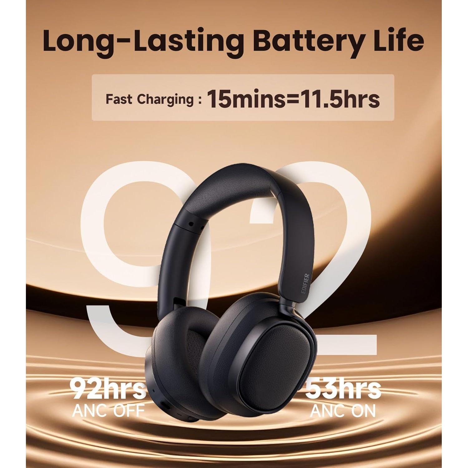 Auriculares Edifier ES850NB Bluetooth con ANC, 92H, Negro