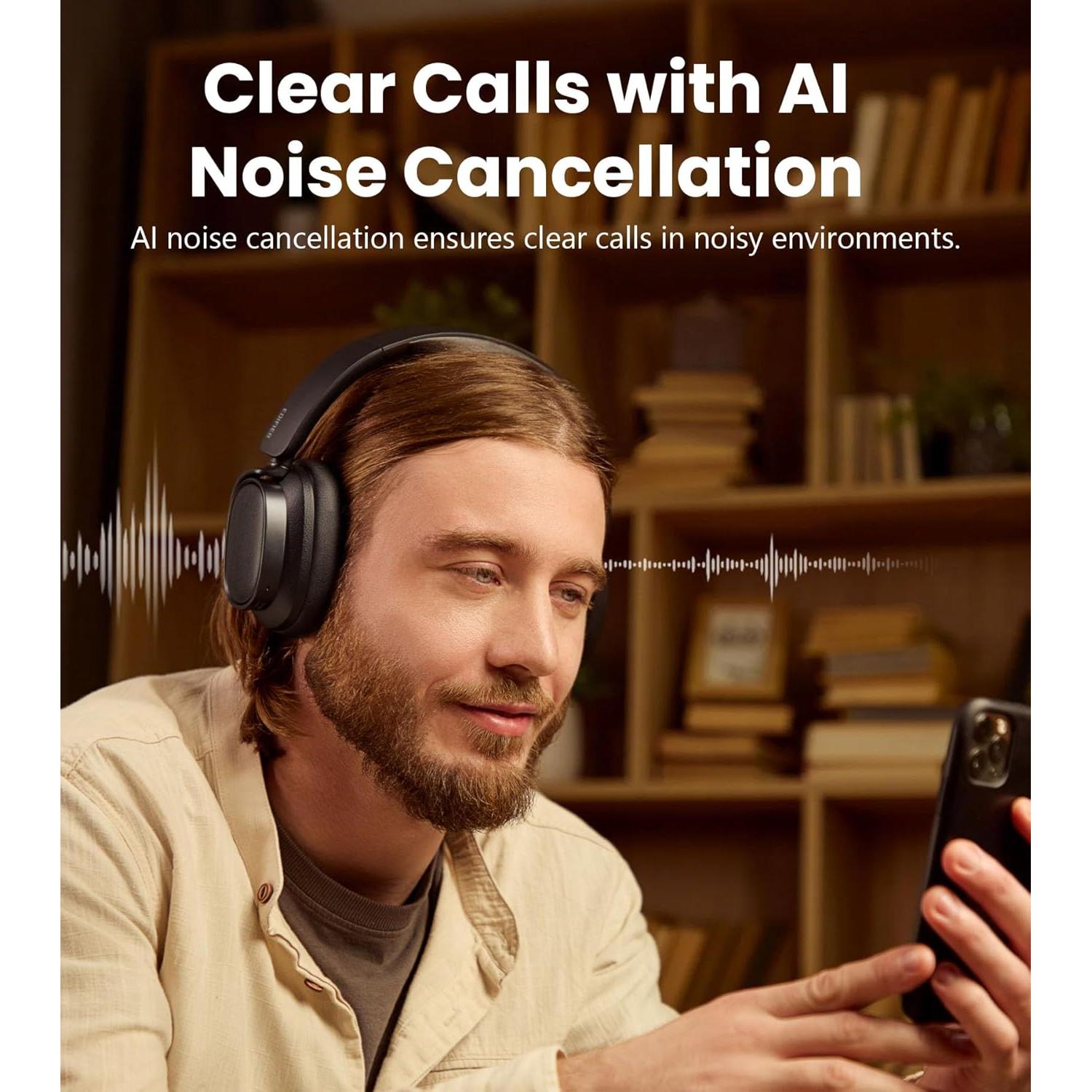 Auriculares Edifier ES850NB Bluetooth con ANC, 92H, Negro