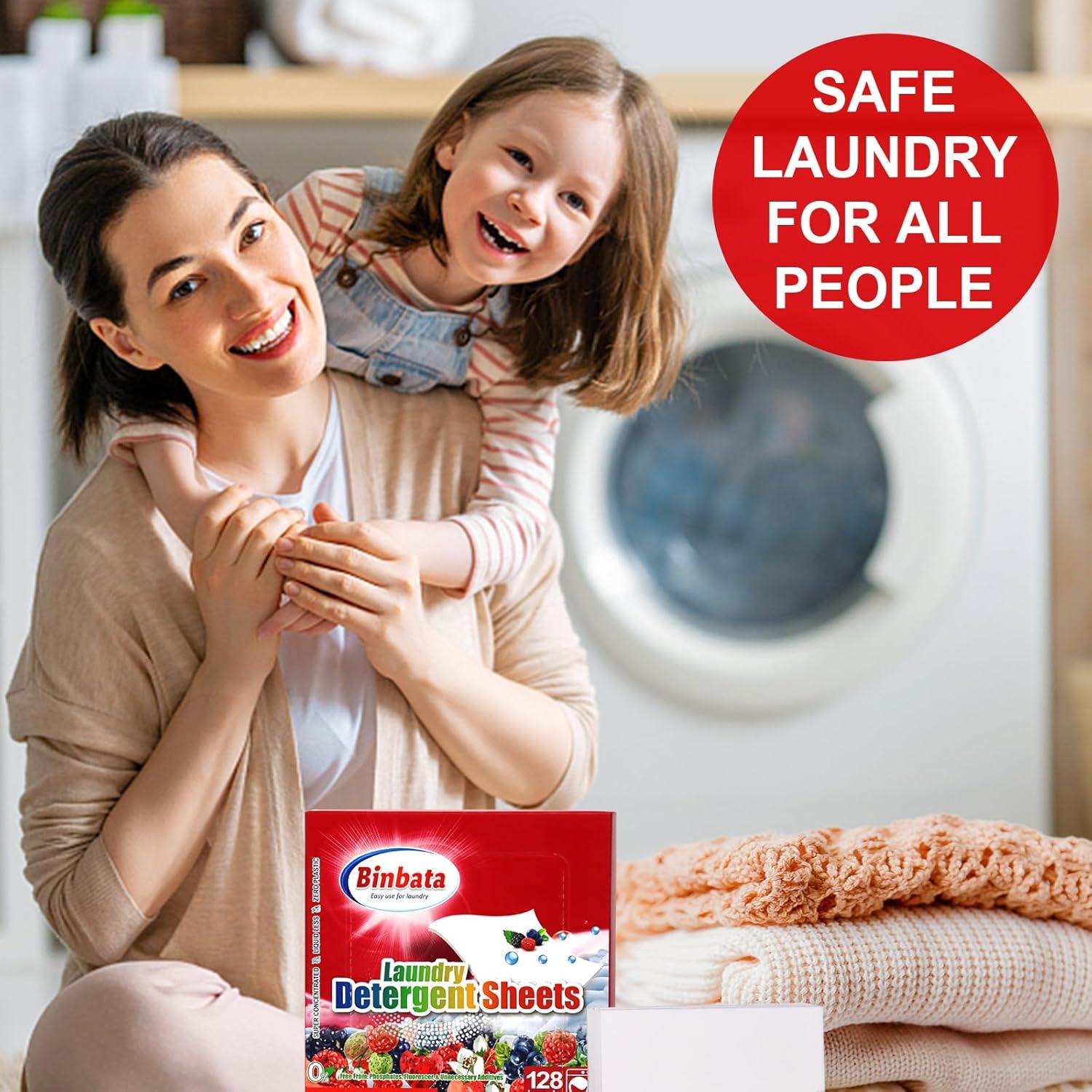 Hojas de detergente ecológico Binbata 128 cargas aroma a bayas