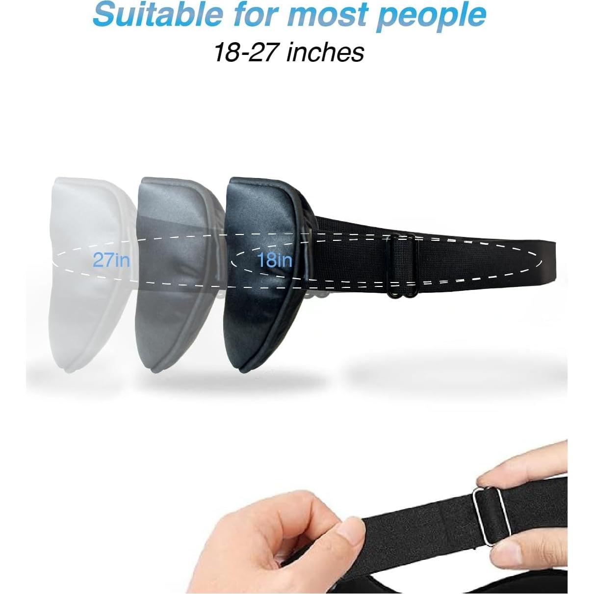 Máscara de Dormir 3D de Seda Morera PROMEED - Ajustable, Champán