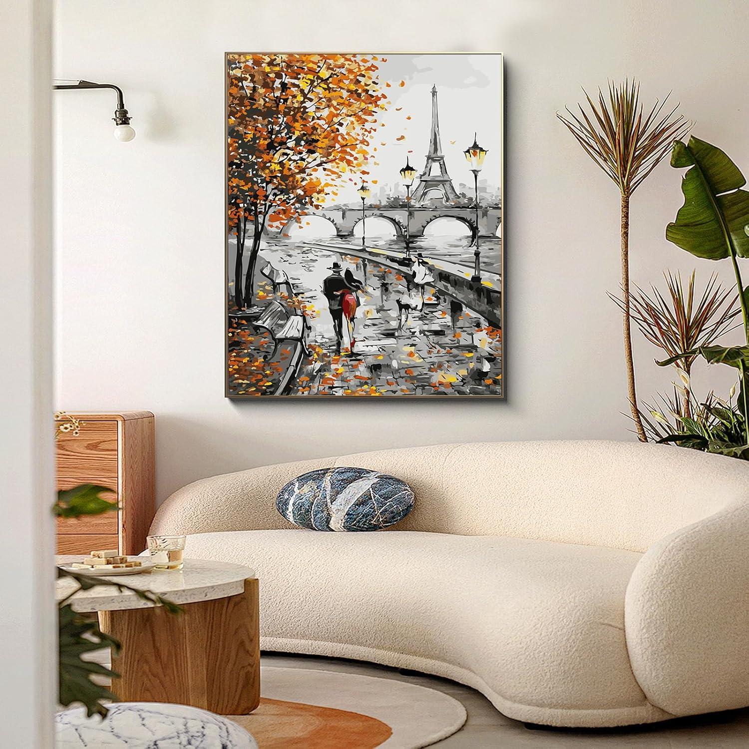 Kit de Pintura por Números PRASIO Torre Eiffel 30x40 cm