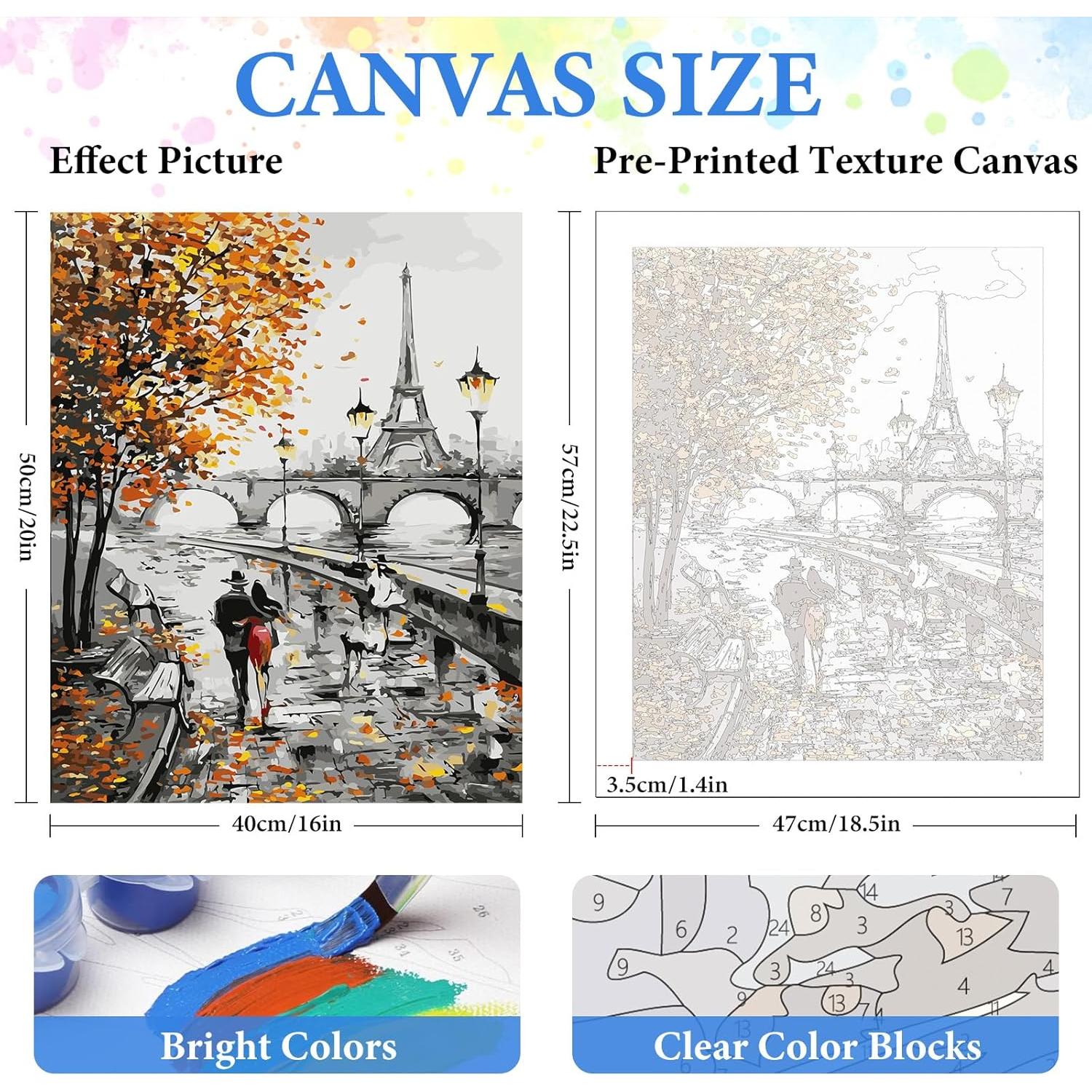 Kit de Pintura por Números PRASIO Torre Eiffel 30x40 cm