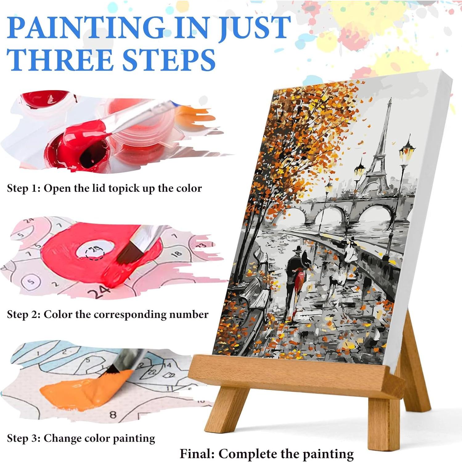 Kit de Pintura por Números PRASIO Torre Eiffel 30x40 cm