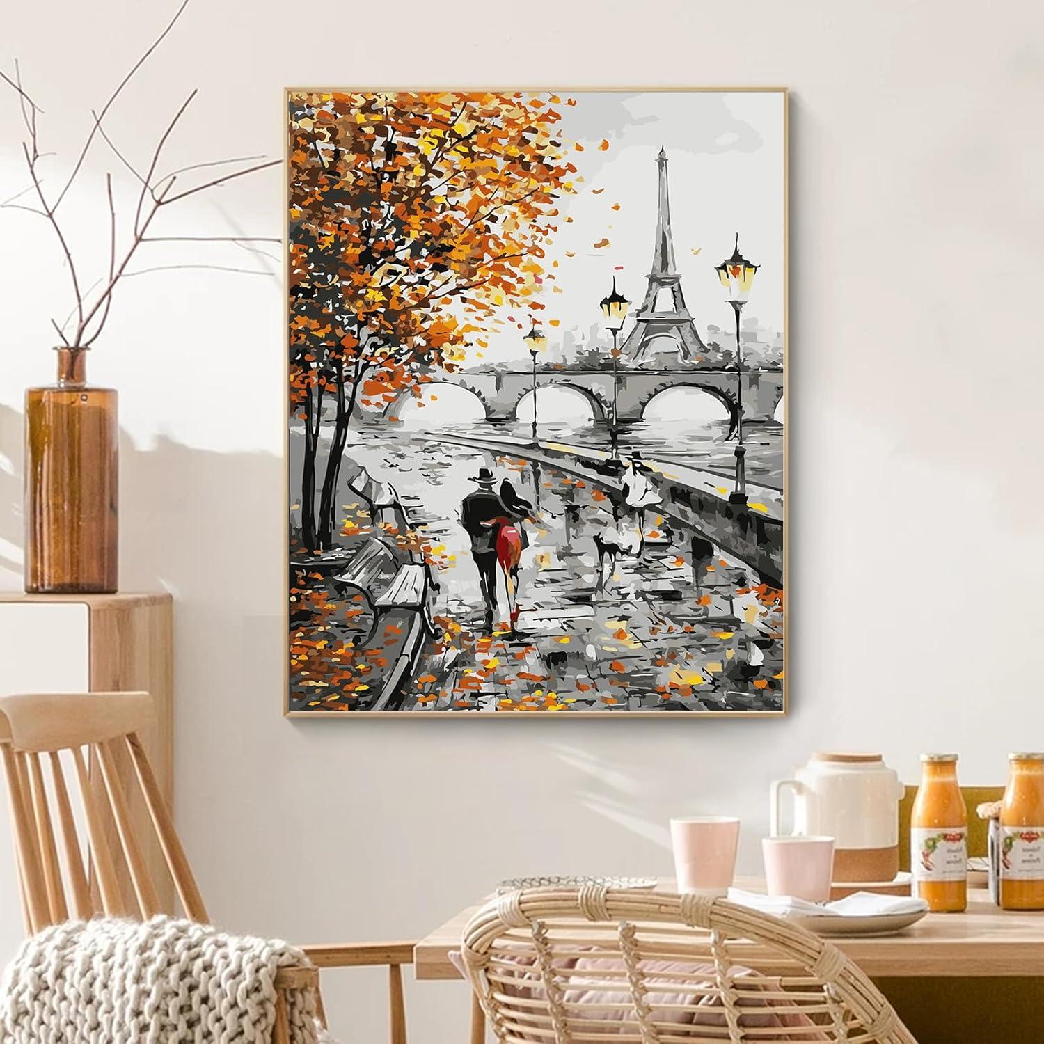 Kit de Pintura por Números PRASIO Torre Eiffel 30x40 cm