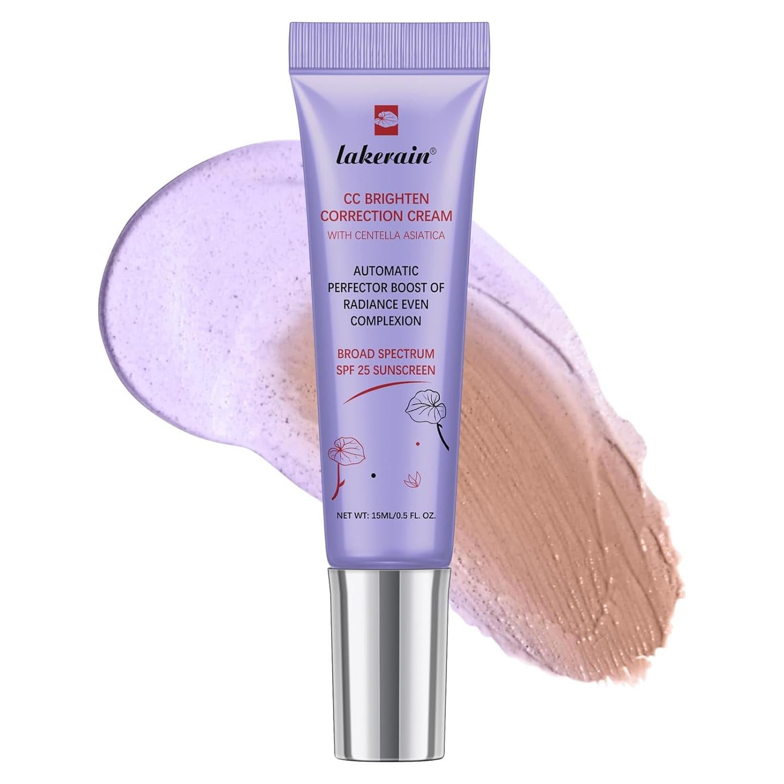 Crema Correctora CC Brighten Lakerain - Hidratante Púrpura 17.8g