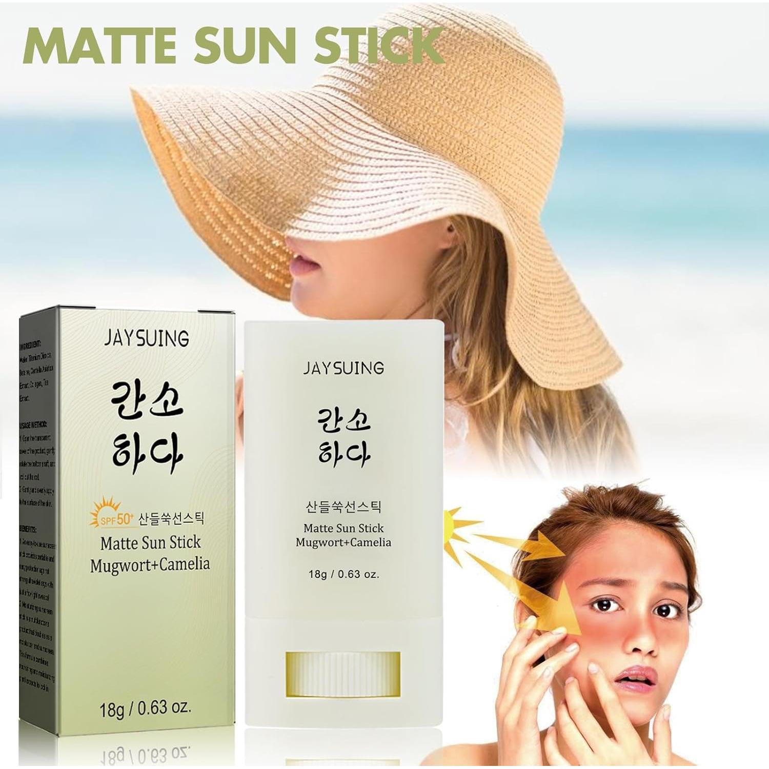 Protector Solar en Barra Gaayou SPF 50+ Mate 18g - Hidratante Facial