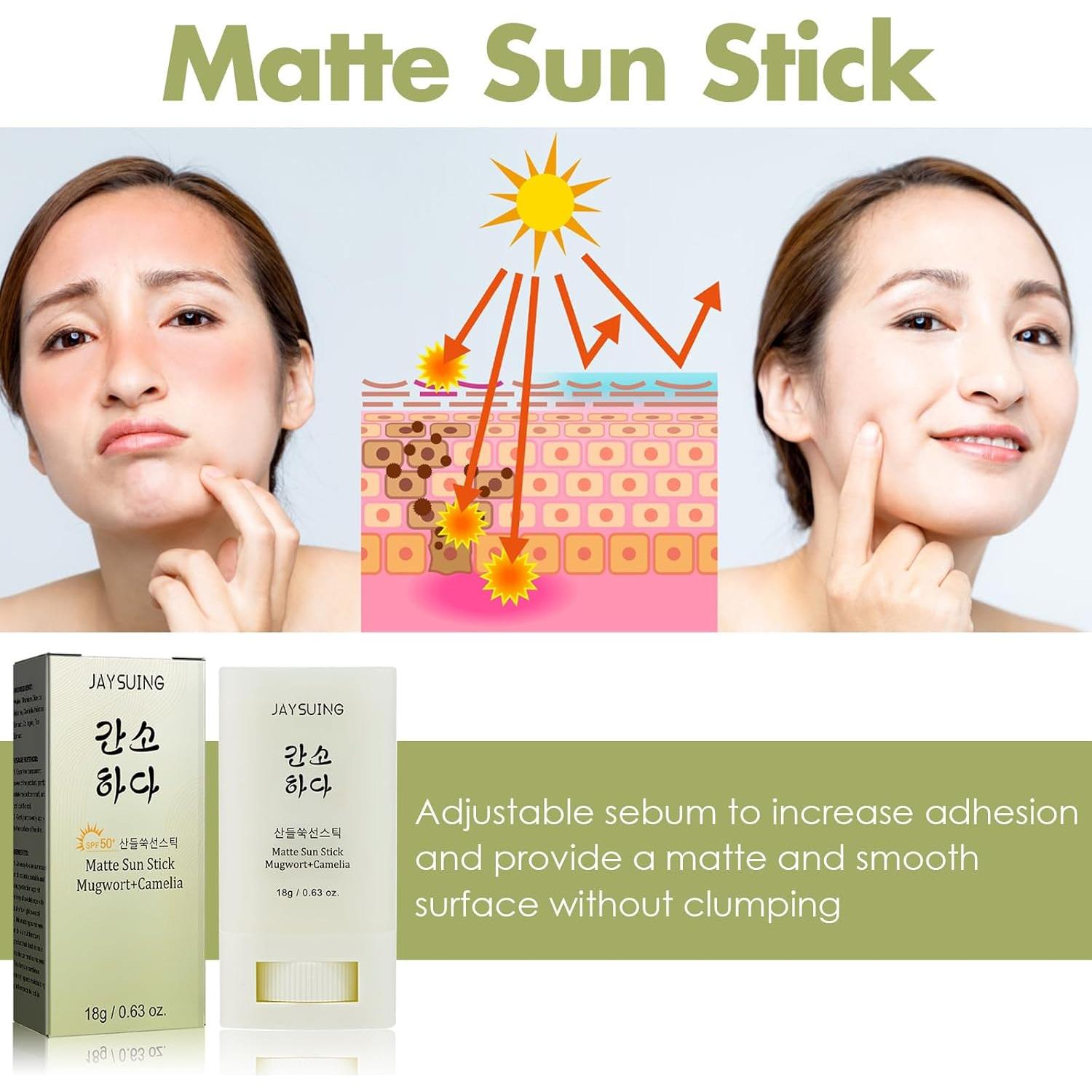 Protector Solar en Barra Gaayou SPF 50+ Mate 18g - Hidratante Facial