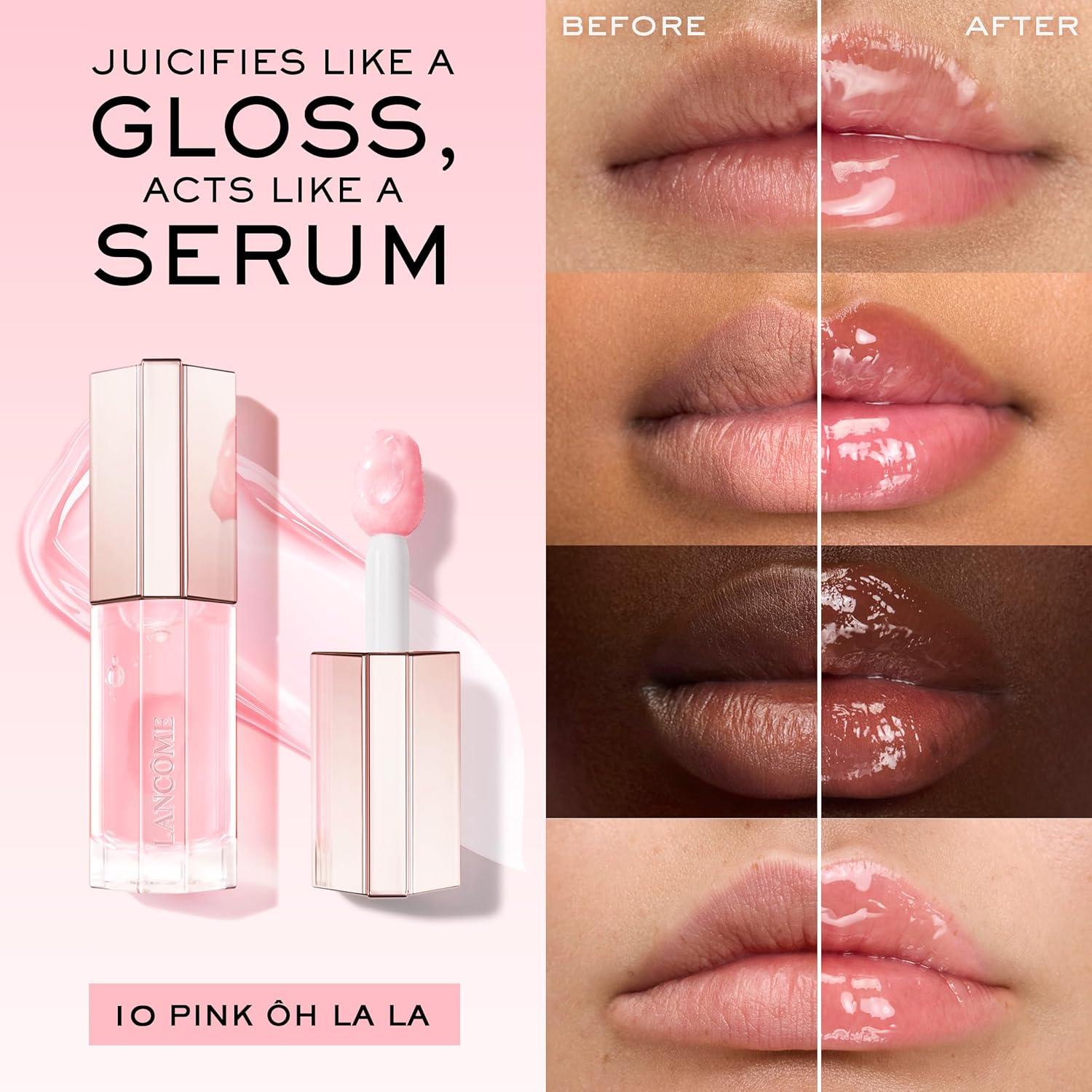 Lancôme Lip Idôle JuicyTreat Aceite-en-Brillo 24HR Rosa Suave