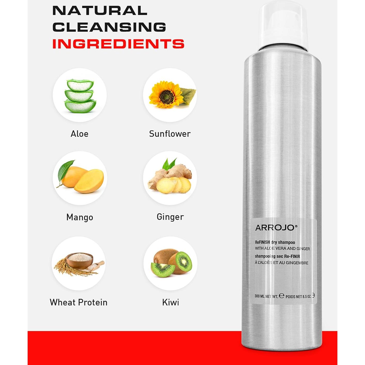 Champú Seco Voluminizador Arrojo 249g - Sin Sulfatos y Parabenos