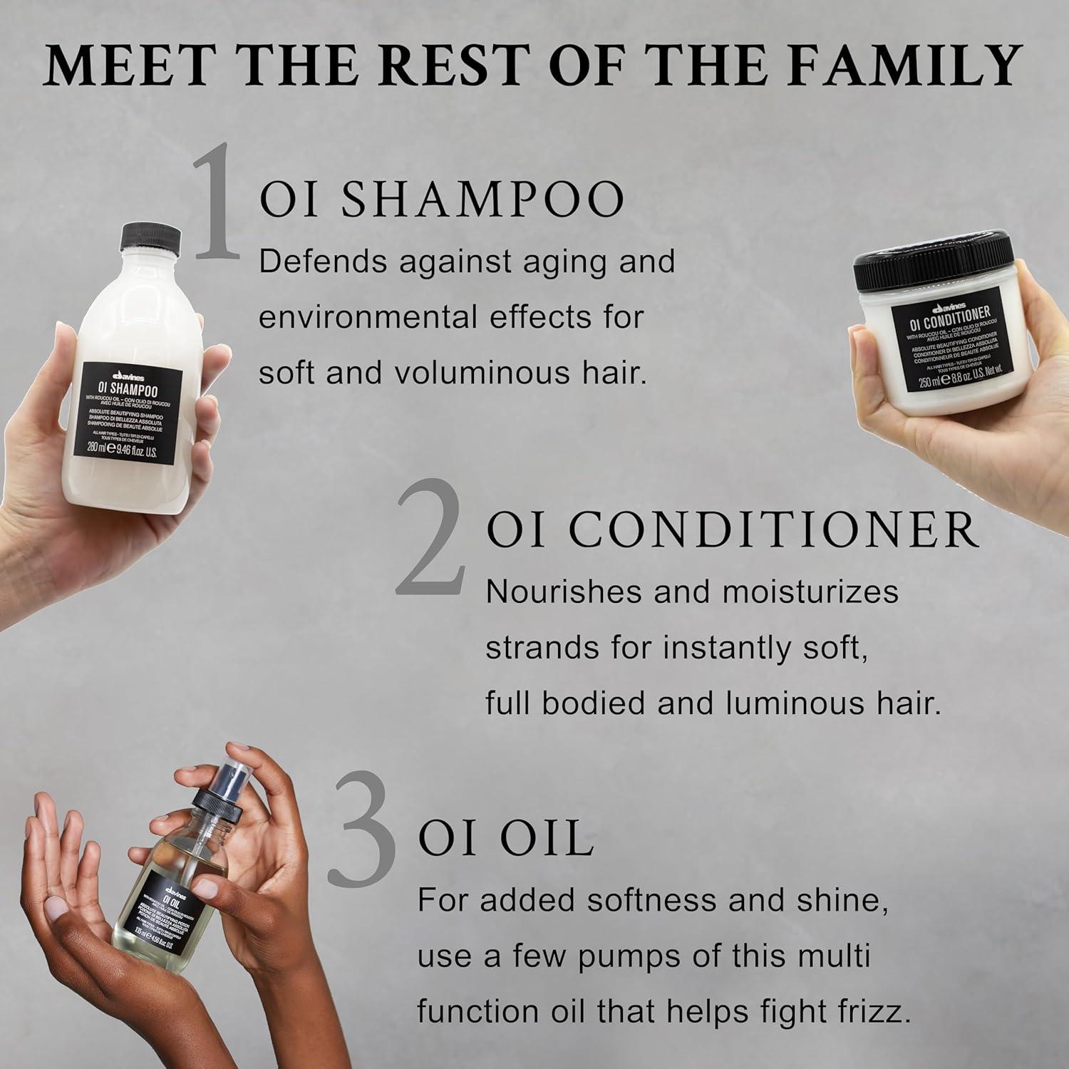 Champú Nutritivo Davines OI 90 ml - Brillo y Volumen