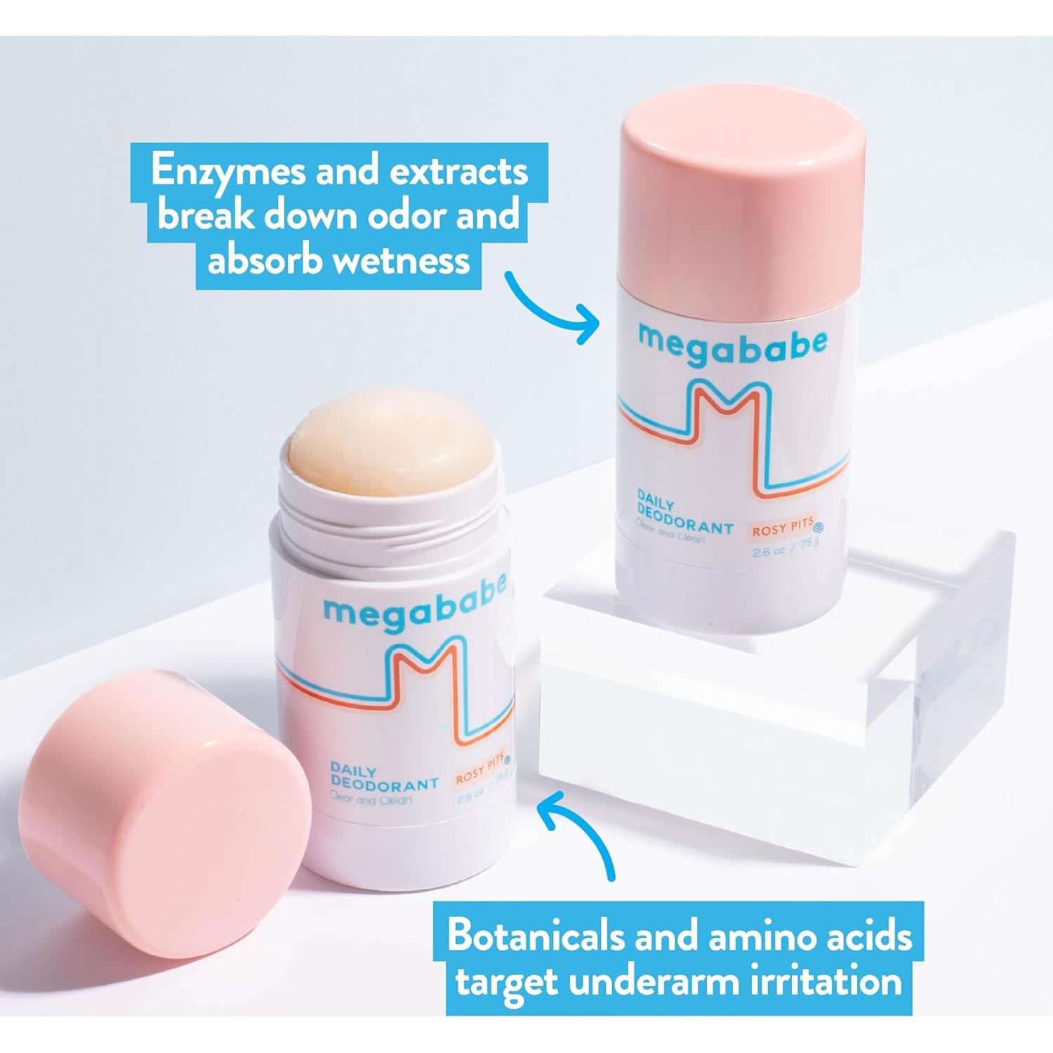Desodorante Natural Megababe Rosy Pits 2 Paquetes 74.8 g