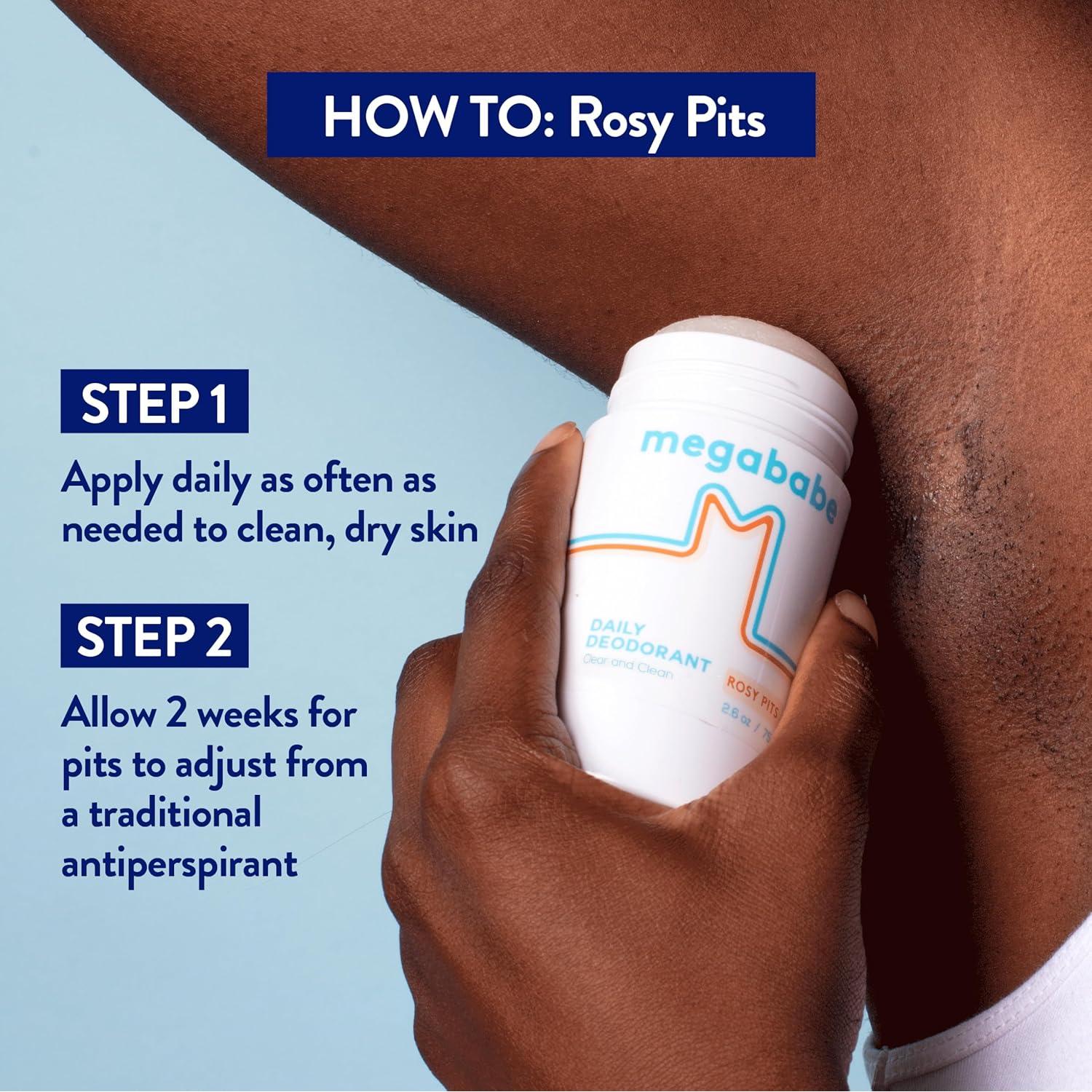 Desodorante Natural Megababe Rosy Pits 2 Paquetes 74.8 g