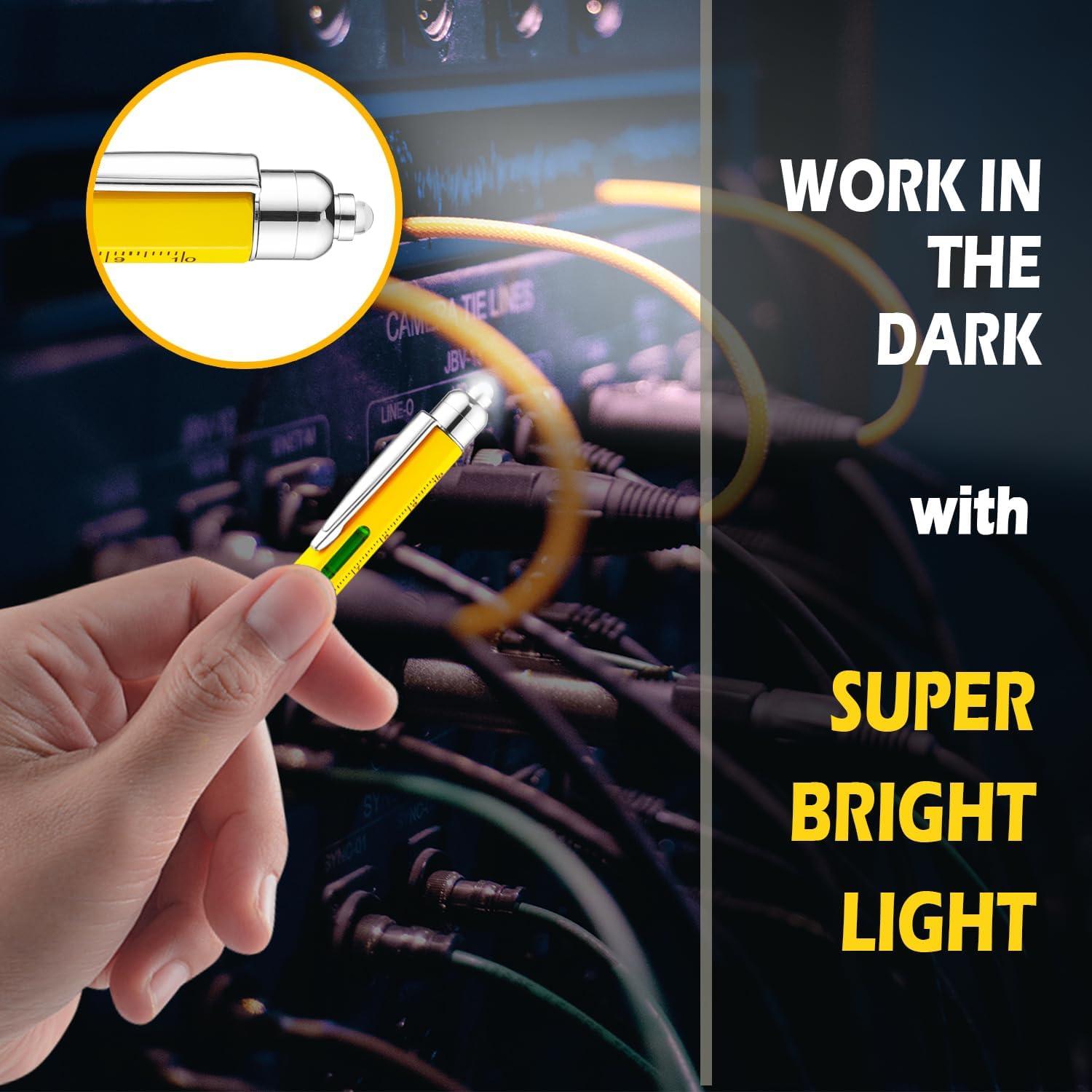 Bolígrafo Multiherramienta KALOGL 2 Pack Amarillo 9 Funciones