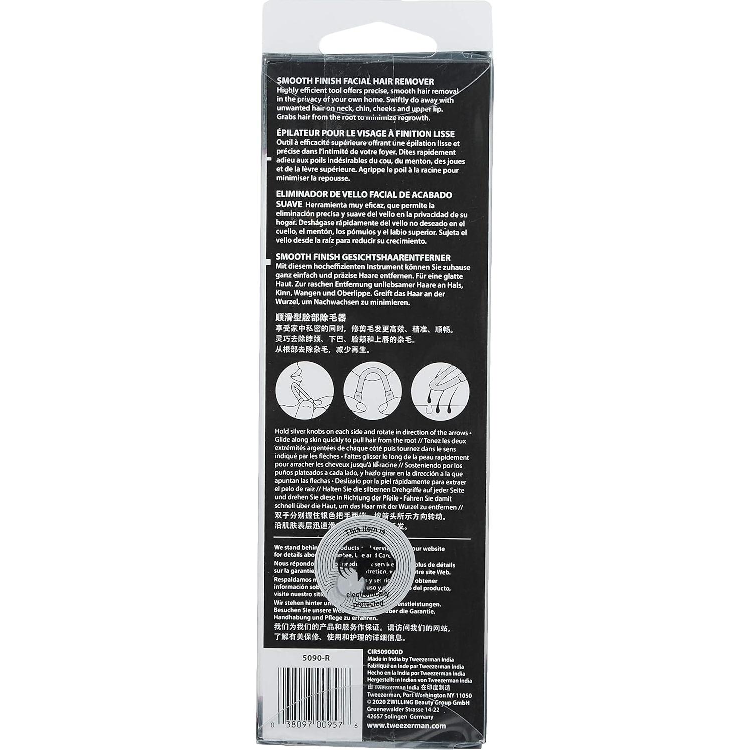 Removedor de Vello Facial Tweezerman con Tweezerette Rosa