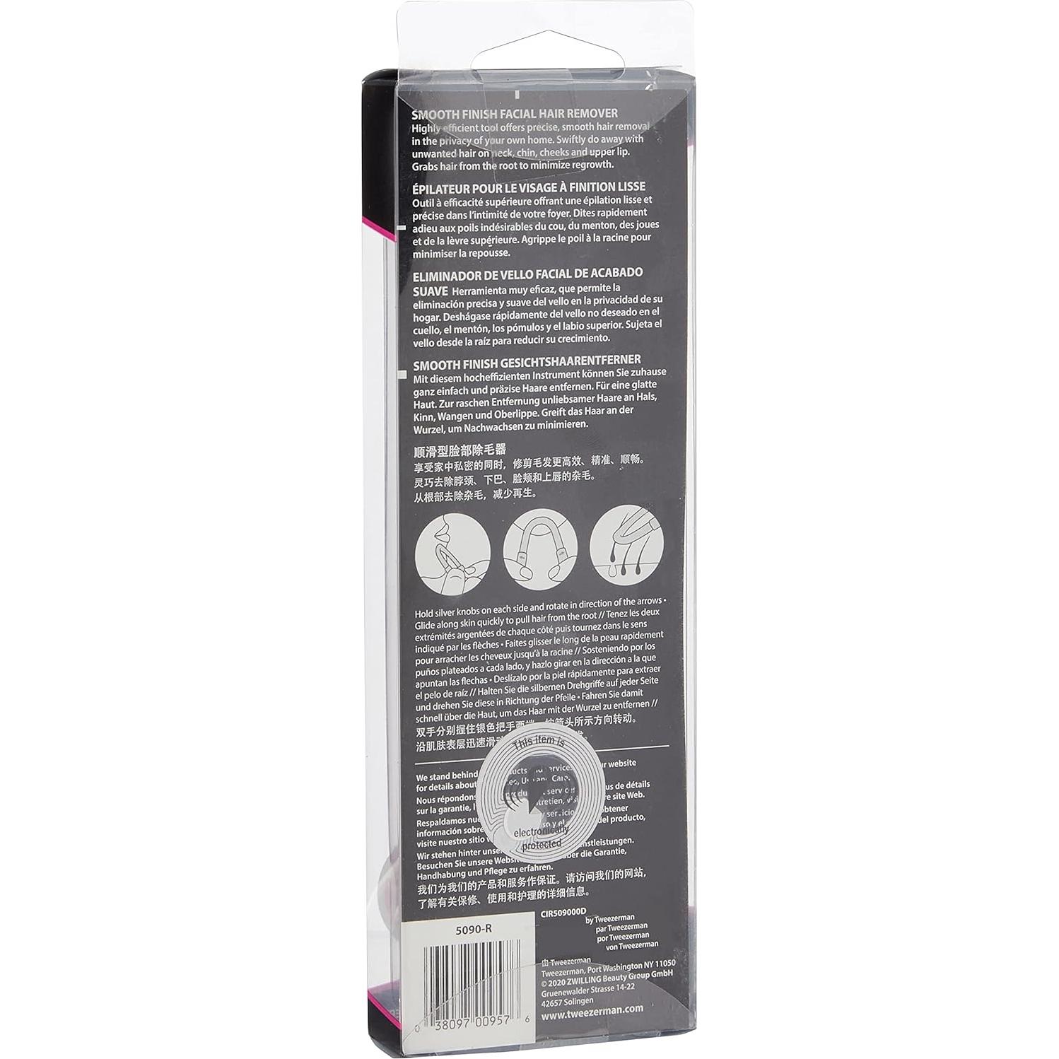 Removedor de Vello Facial Tweezerman con Tweezerette Rosa