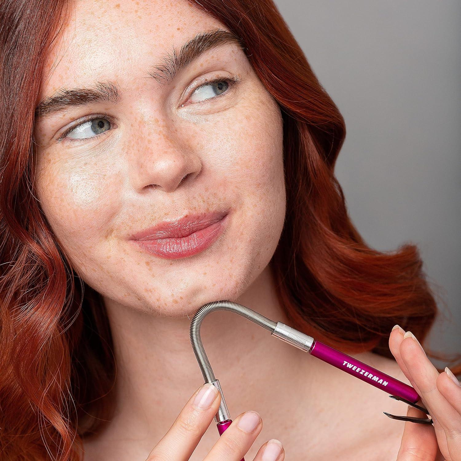 Removedor de Vello Facial Tweezerman con Tweezerette Rosa