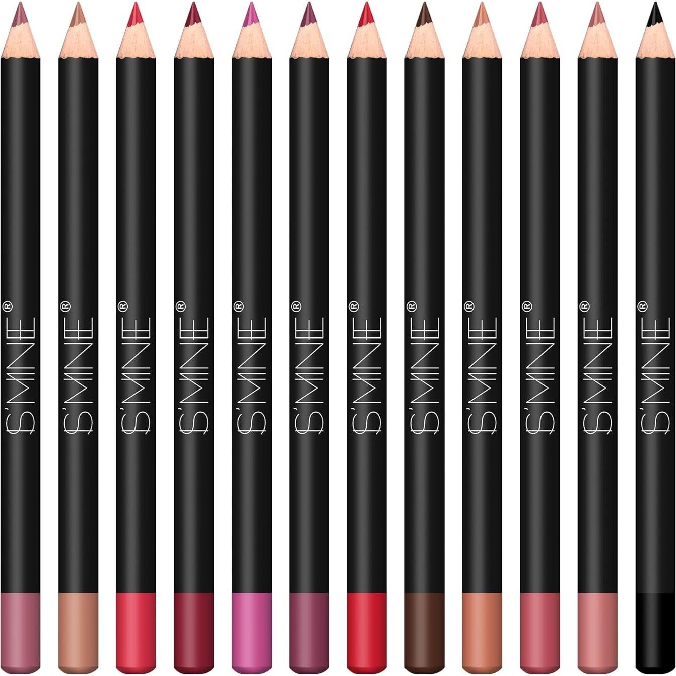 Conjunto de 12 Lápices Delineador de Labios IS'MINE - Cremosos y Larga Duración