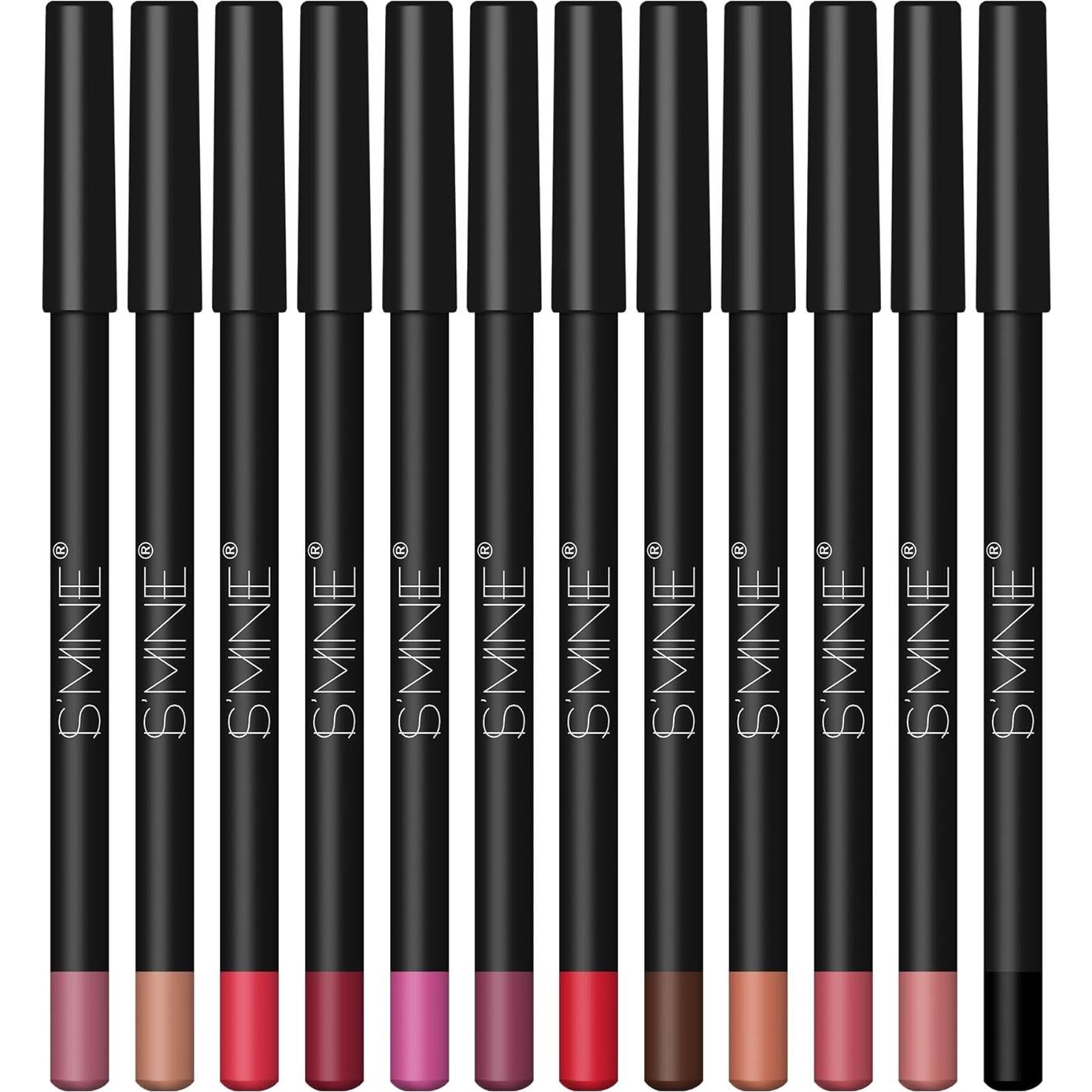 Conjunto de 12 Lápices Delineador de Labios IS'MINE - Cremosos y Larga Duración