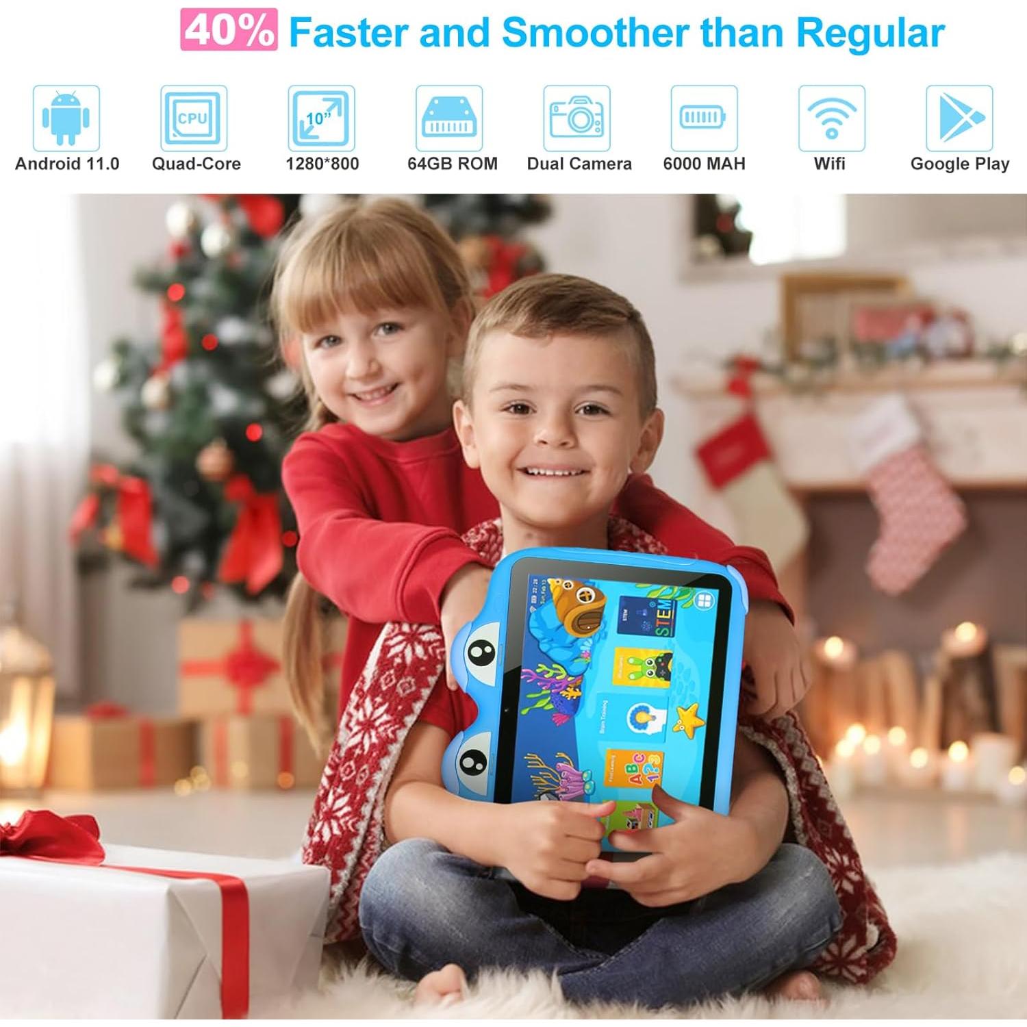 Tableta para Niños Trayoo 10.1" Android 11 64GB Azul