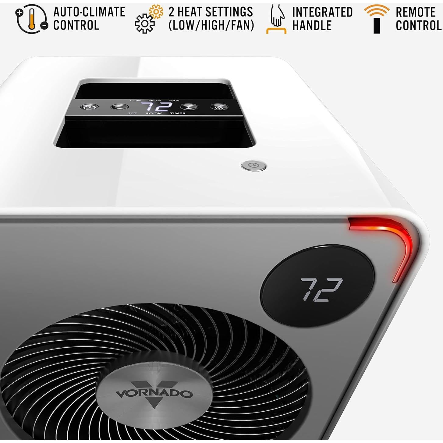 Calefactor Vornado VMH500 Eléctrico con Control Remoto y Clima Automático